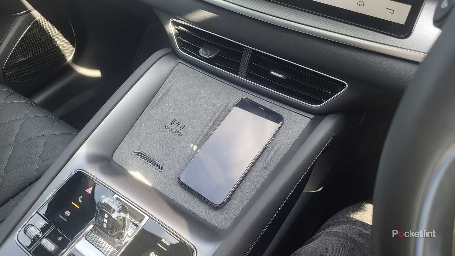 The BYD Sealion 7 wireless charging pad.