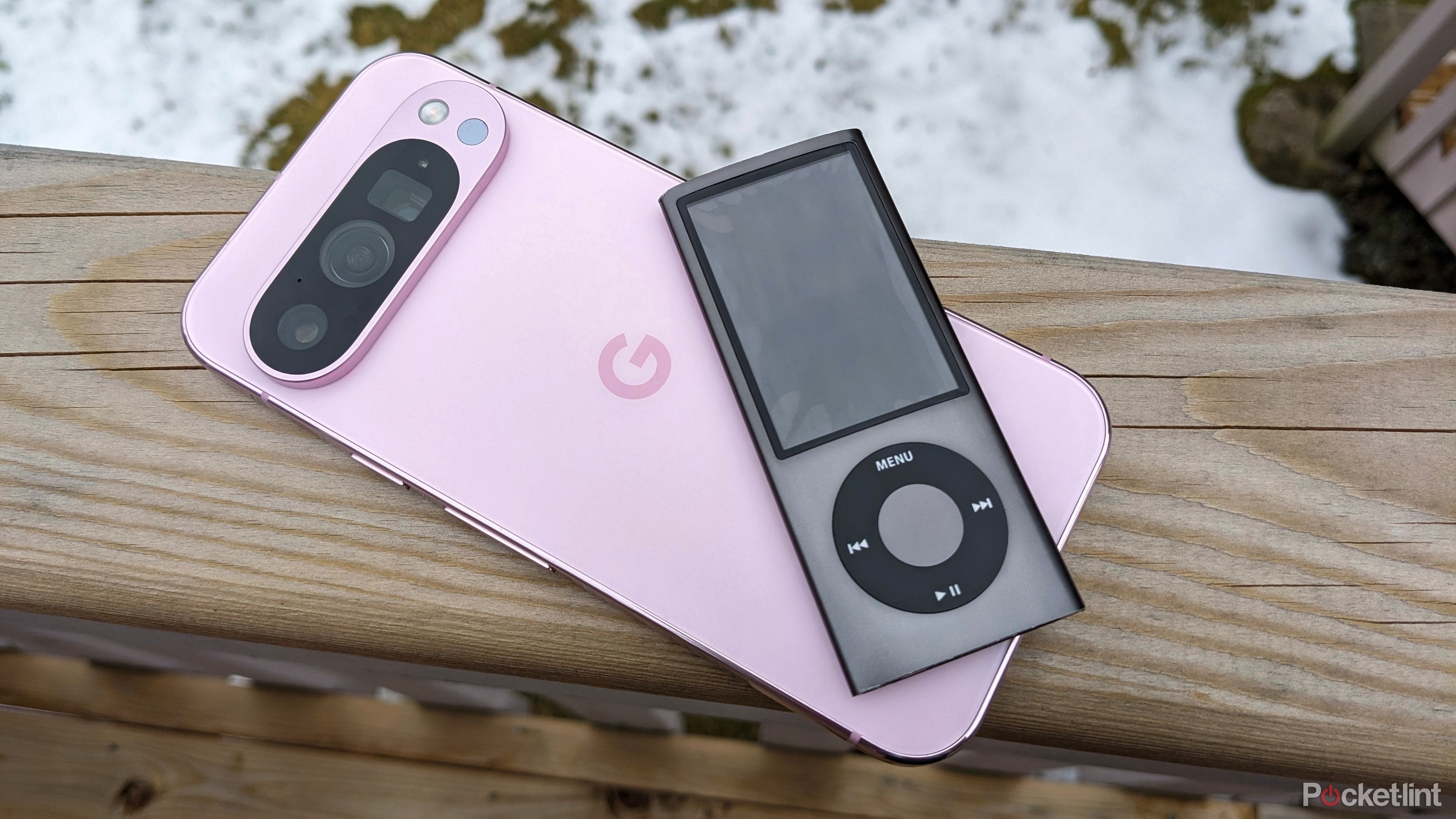 Google Pixel 9 Pro and Apple iPod nano 5th gen