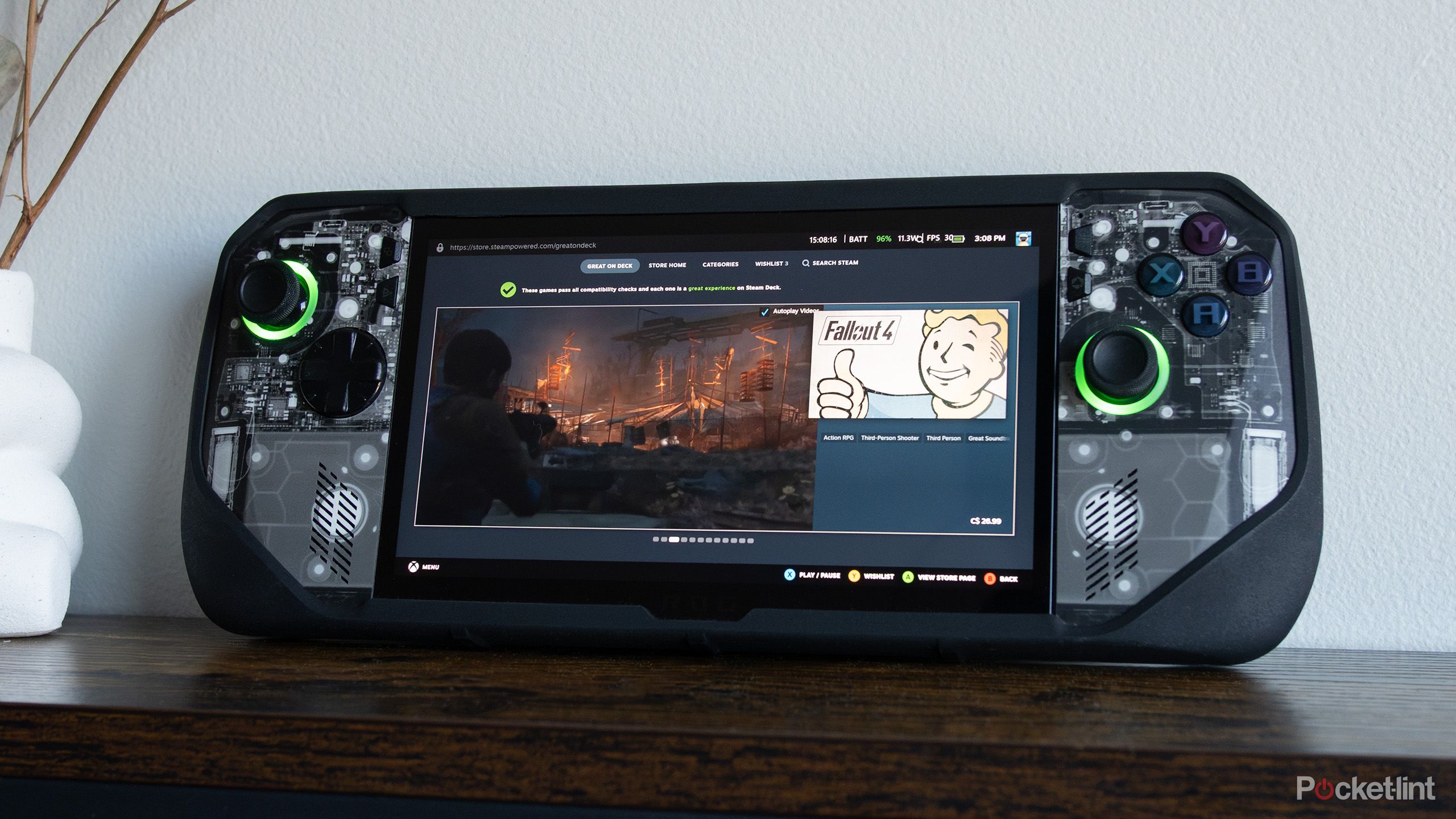 The ROG Ally X with Steam on it 