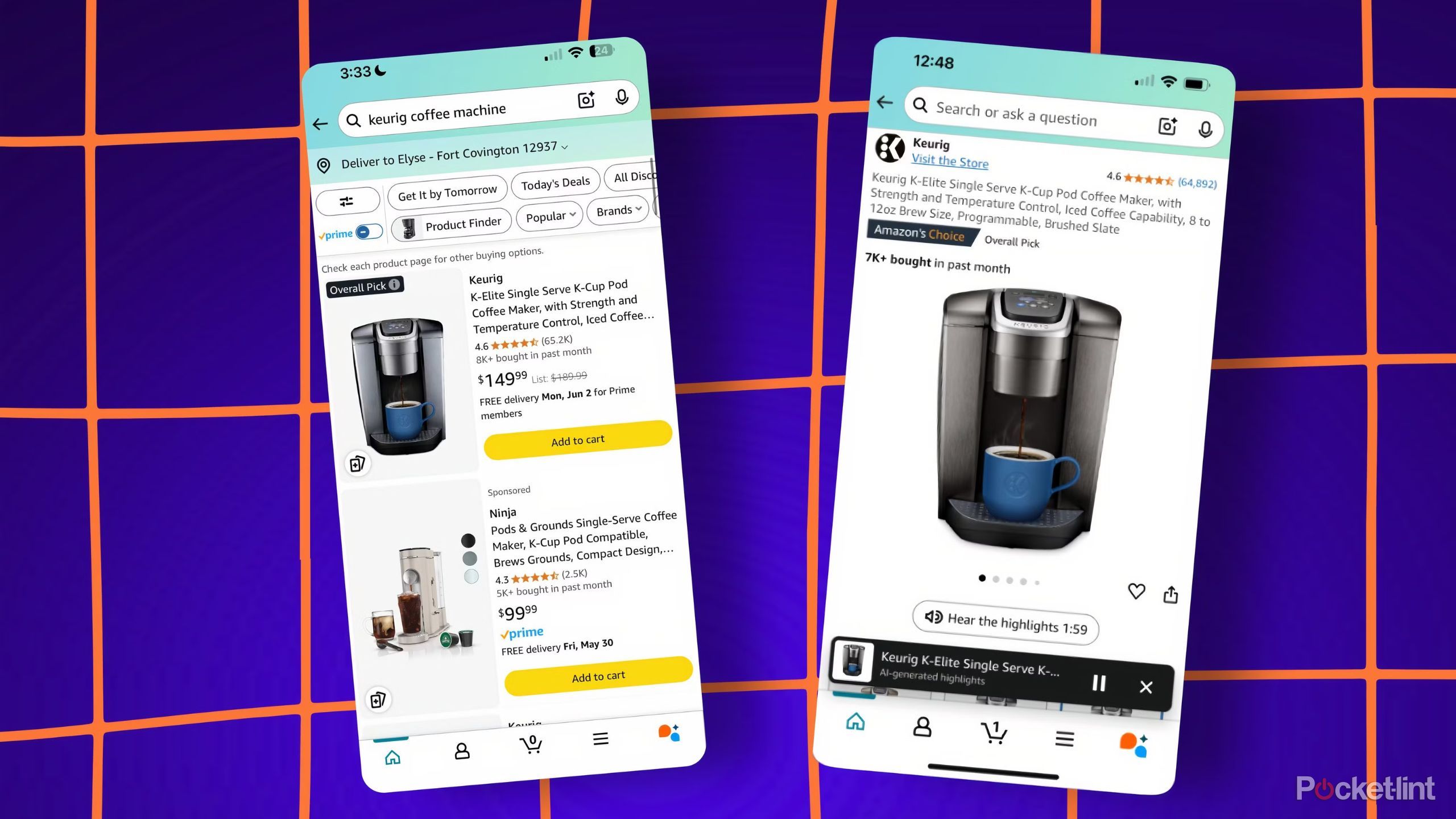 Using Amazon's AI features. 