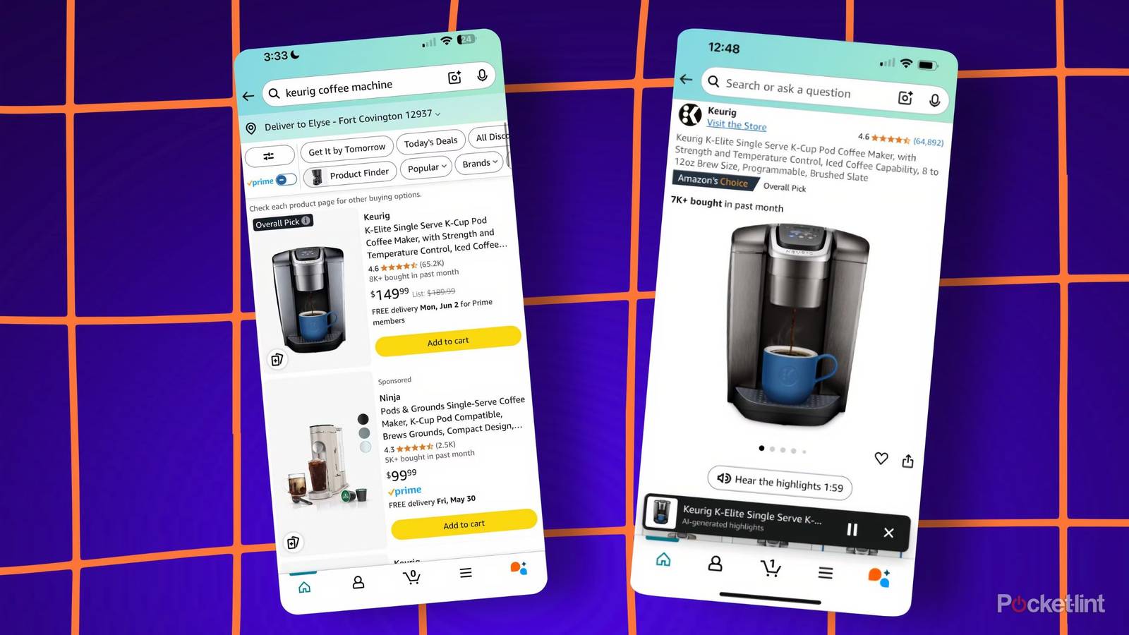 Using Amazon's AI features. 
