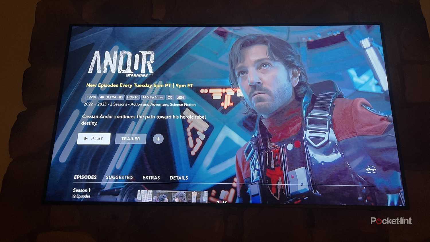 The Andor page on Disney+