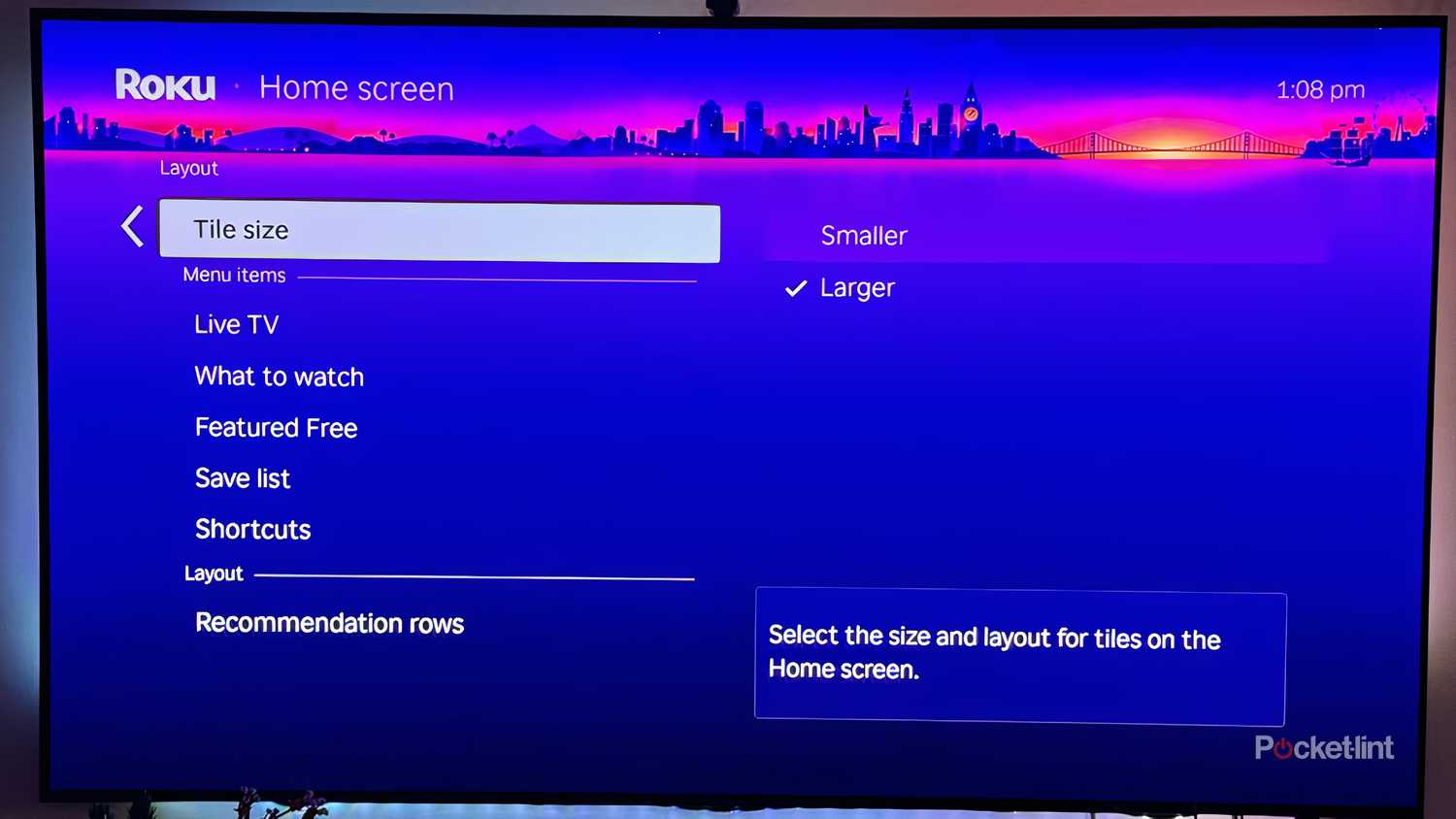 Roku OS menu settings