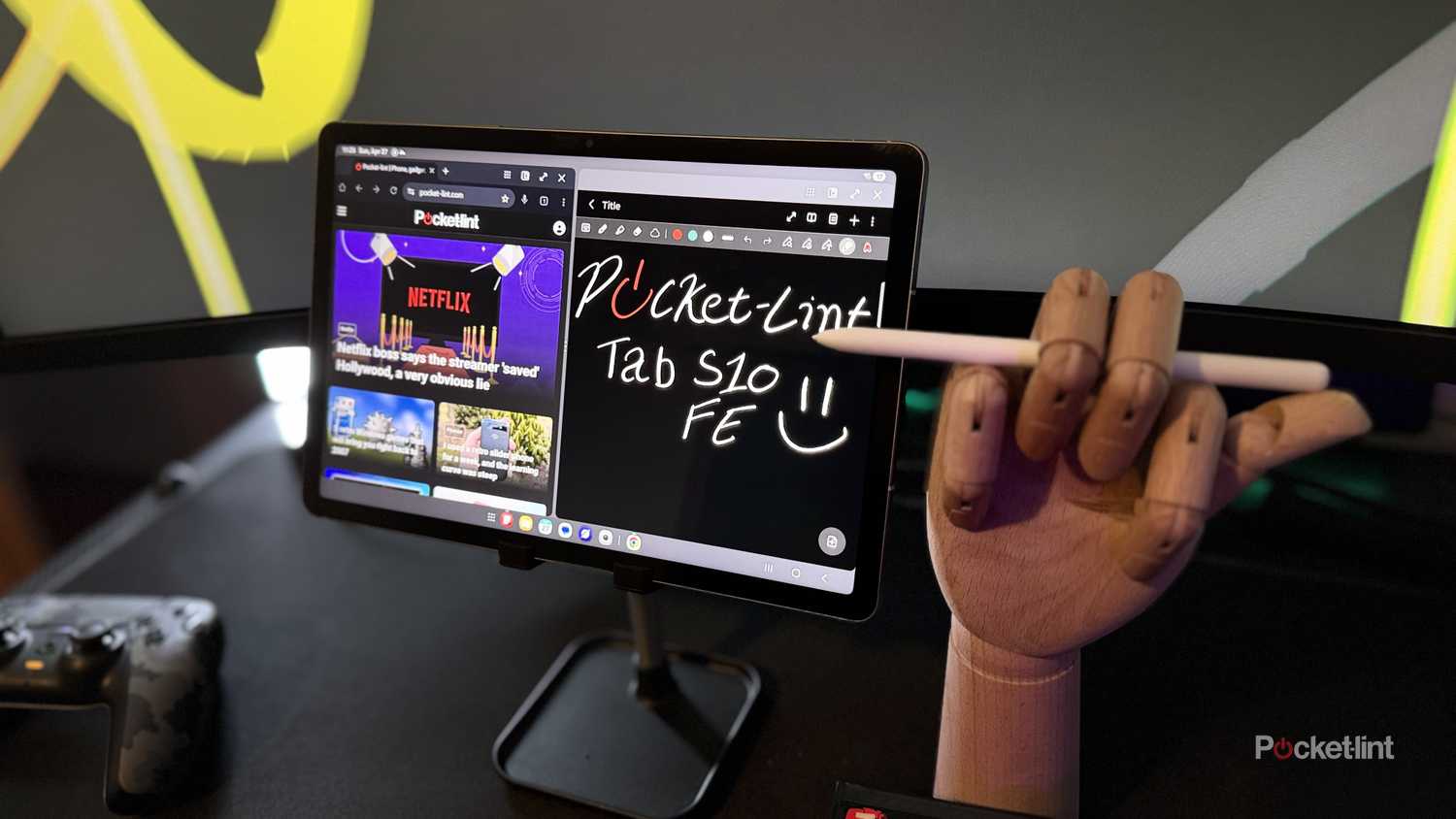 Multitasking on the Samsung Galaxy Tab S10 FE.