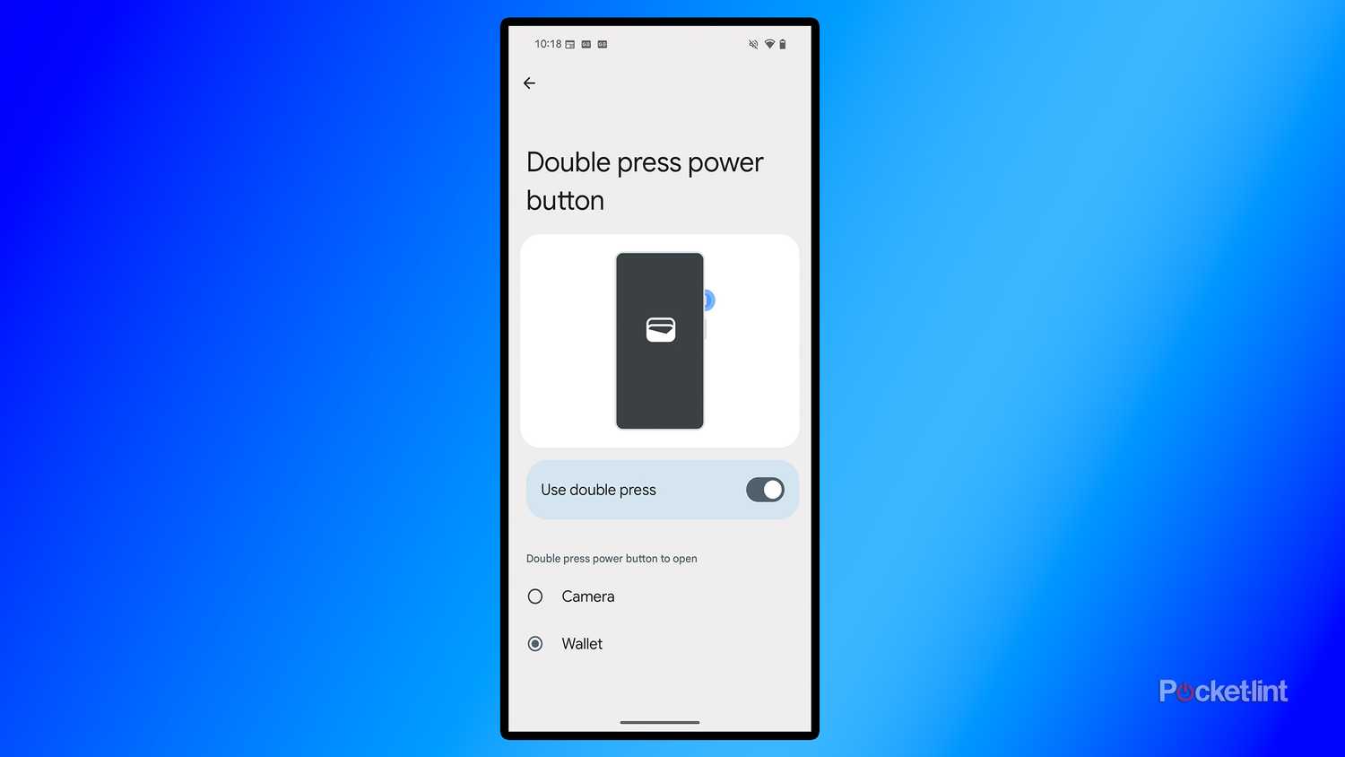Android 16 Double press power button setting.