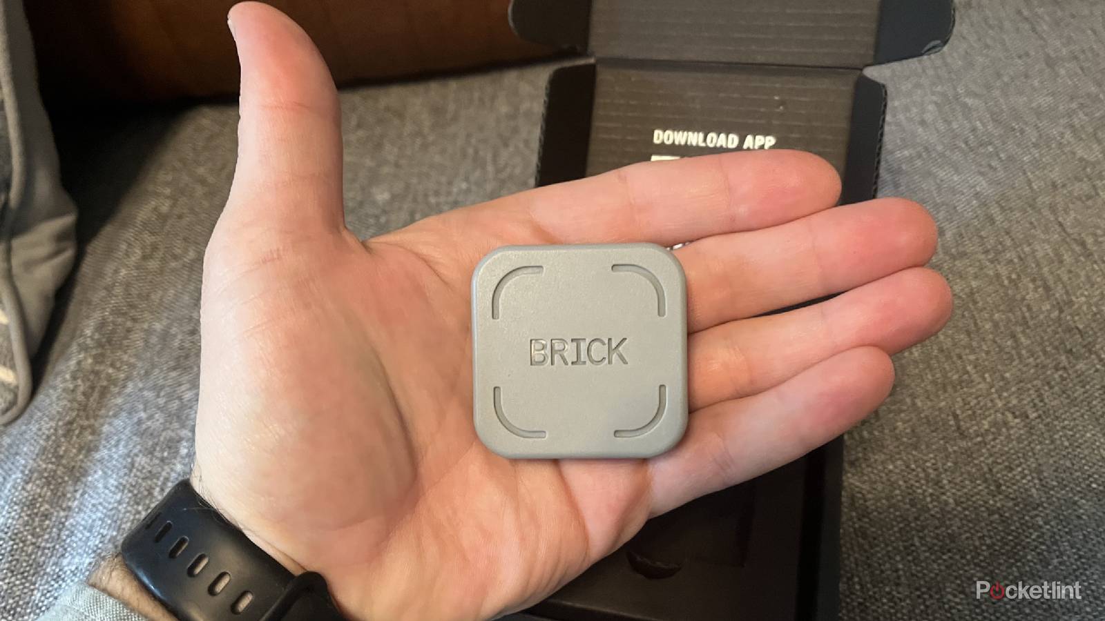 Close-up of The Brick. 