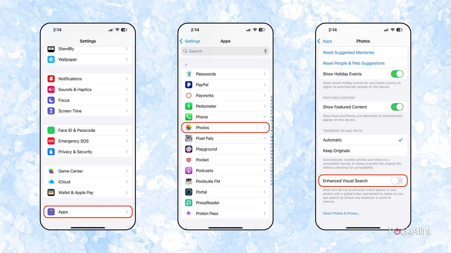 I disabled Apple's Enhanced Visual Search and you might want to as well