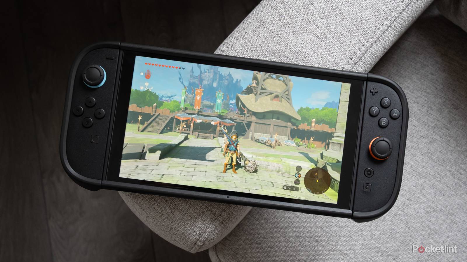 A Switch 2in a dbrand Killswitch case.