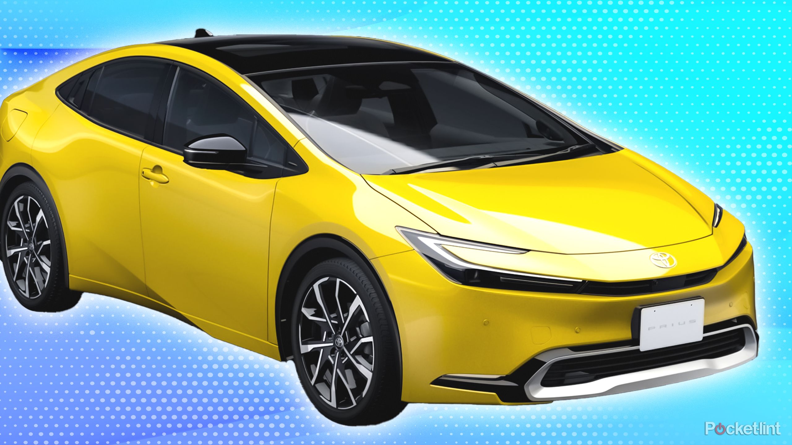 A Toyota EV in yellow. 
