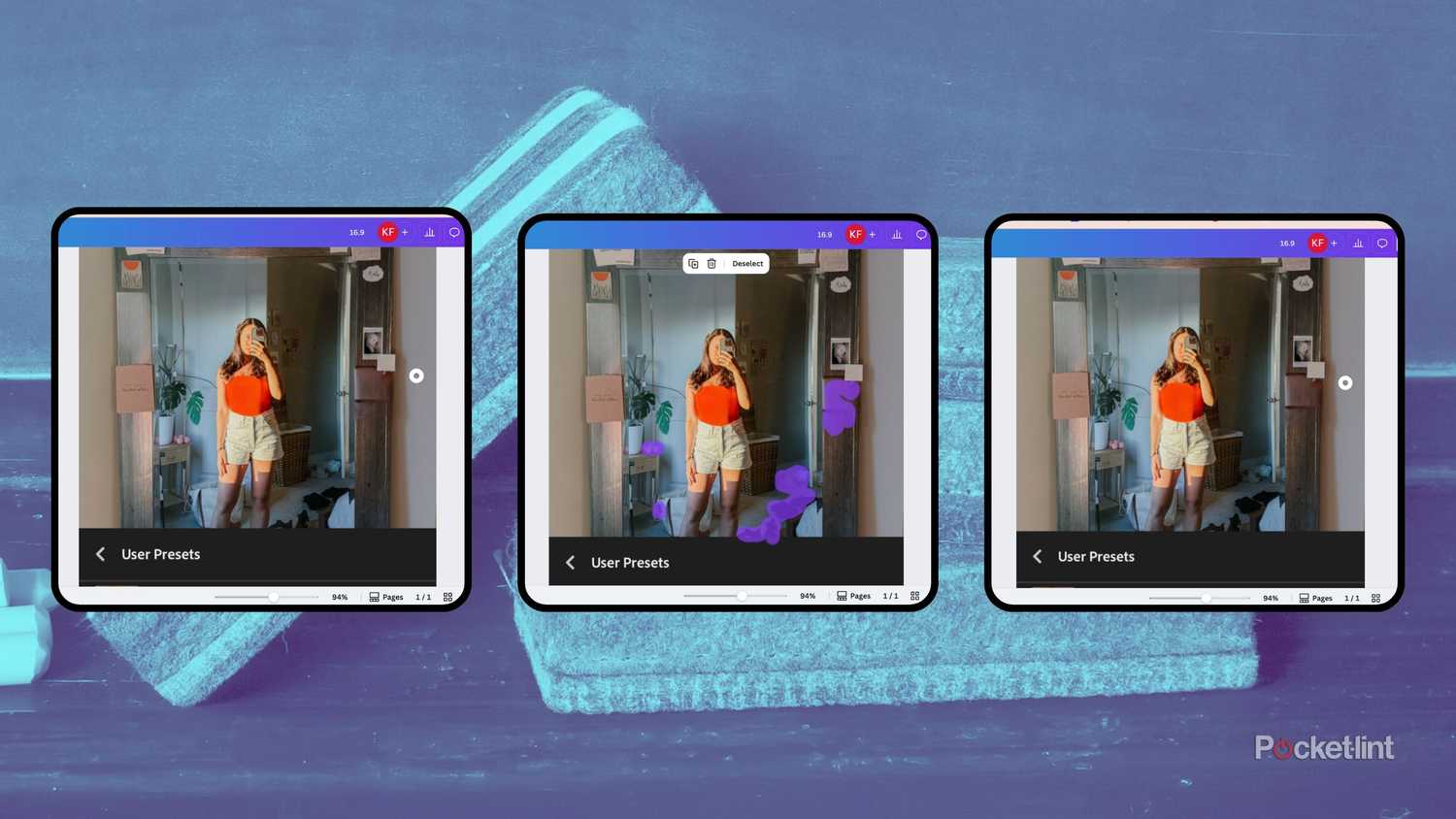 Using the Canva Magic Eraser. 