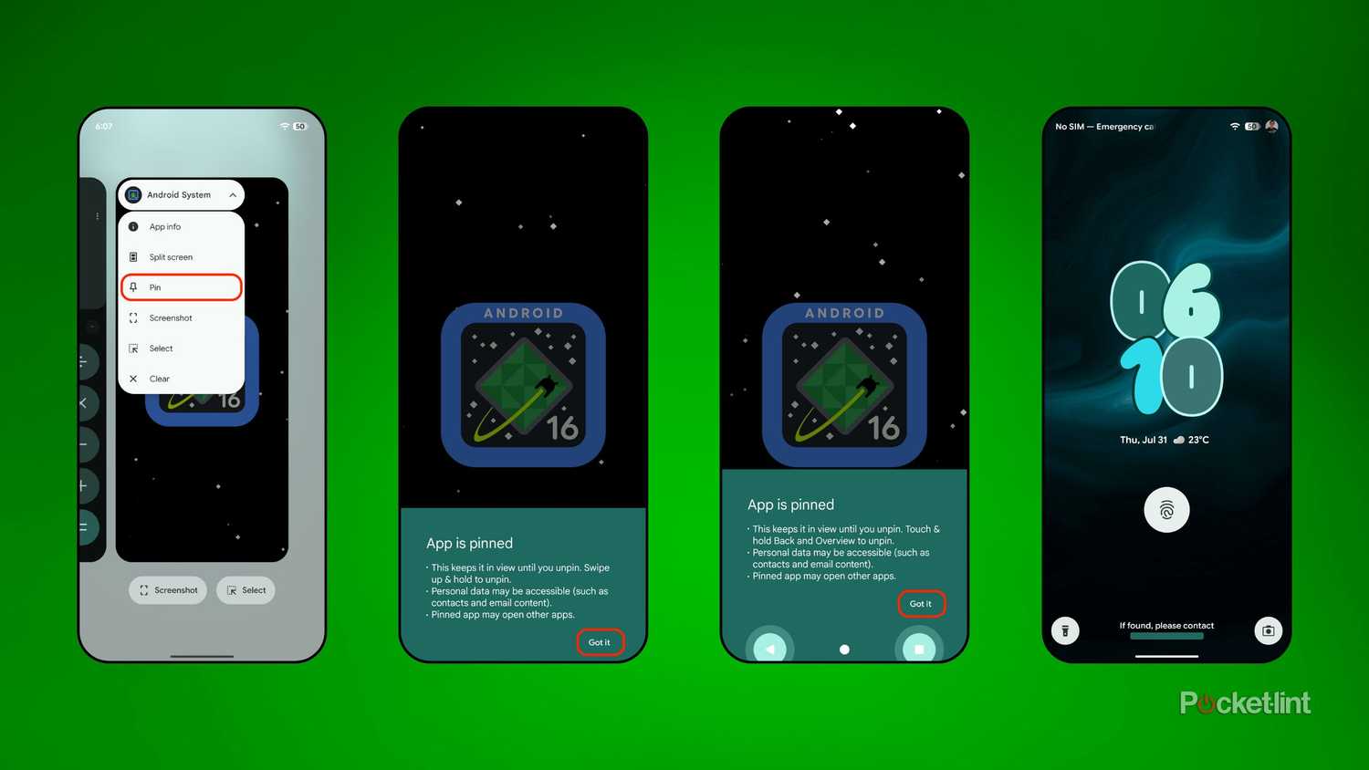 Android app pinning is the most useful semi-secret feature out there