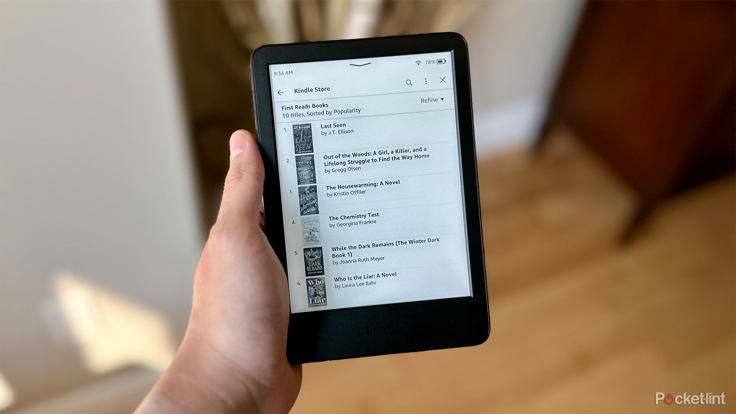 Kindle with First Reads books.