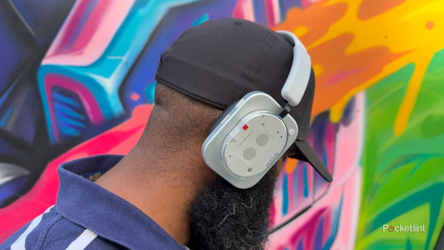 Tshaka wearing Nothing Headphone (1).