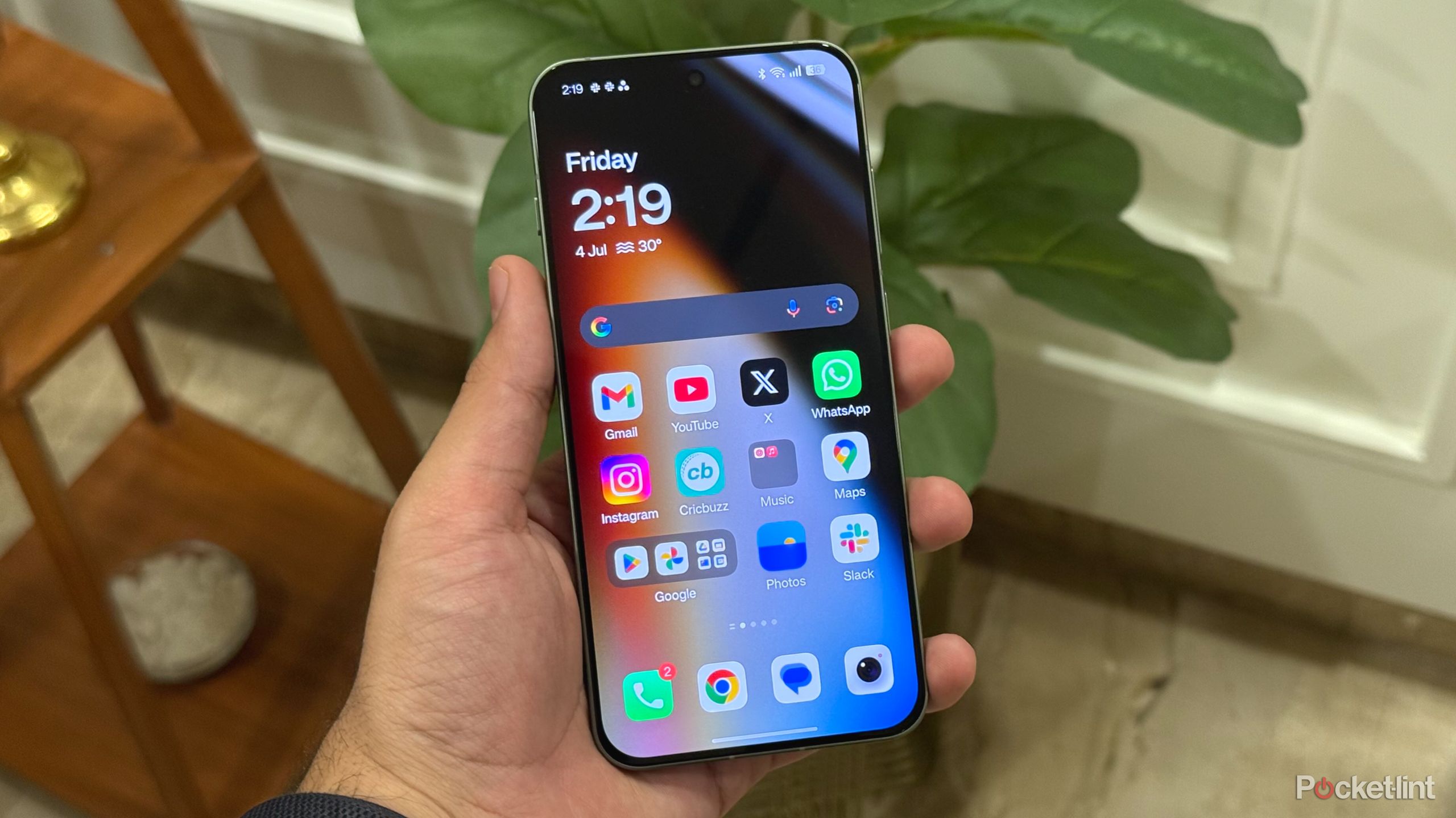 OnePlus 13s' display turned on