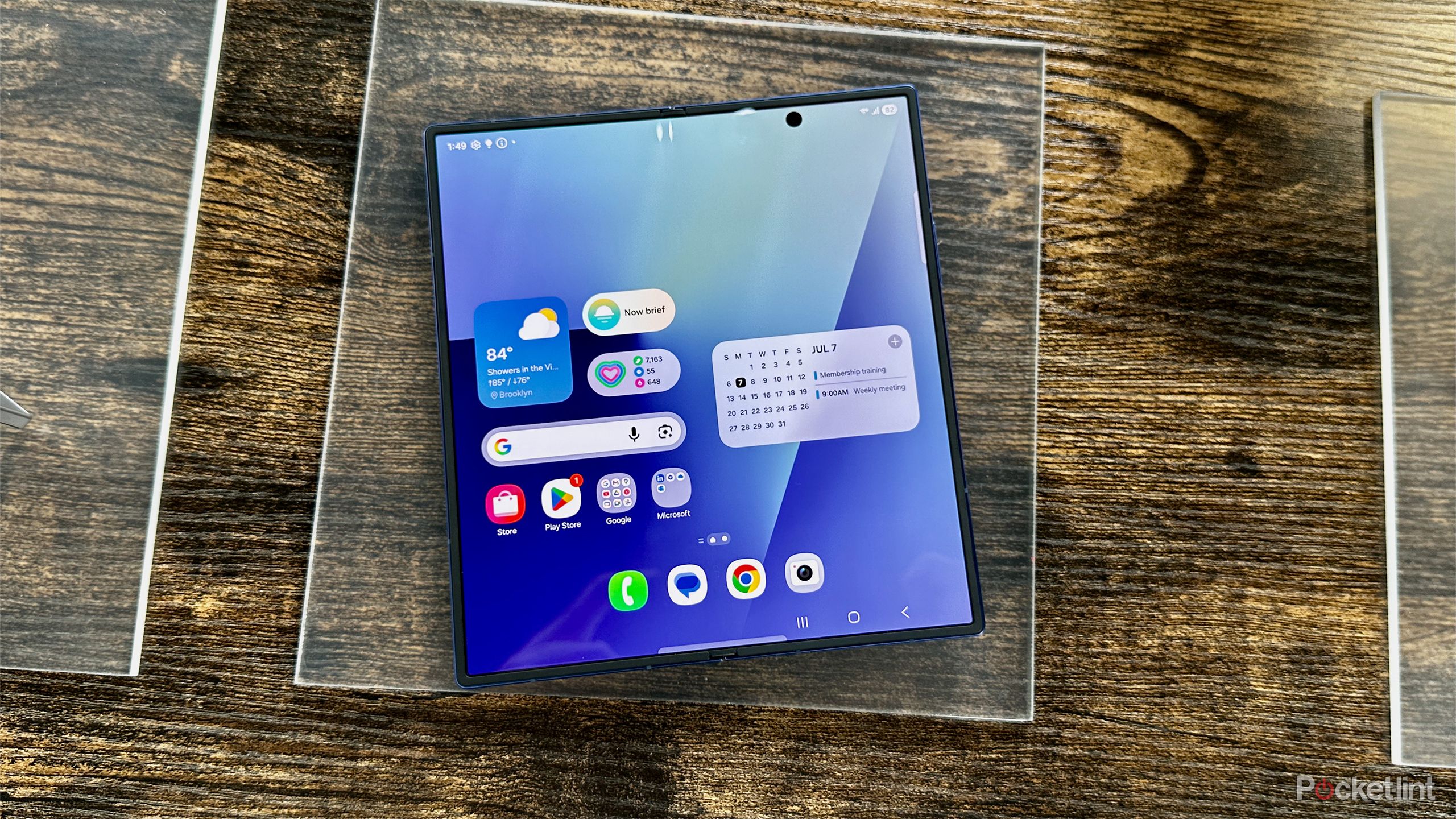 The Galaxy Z Fold 7's inner screen unfolded.