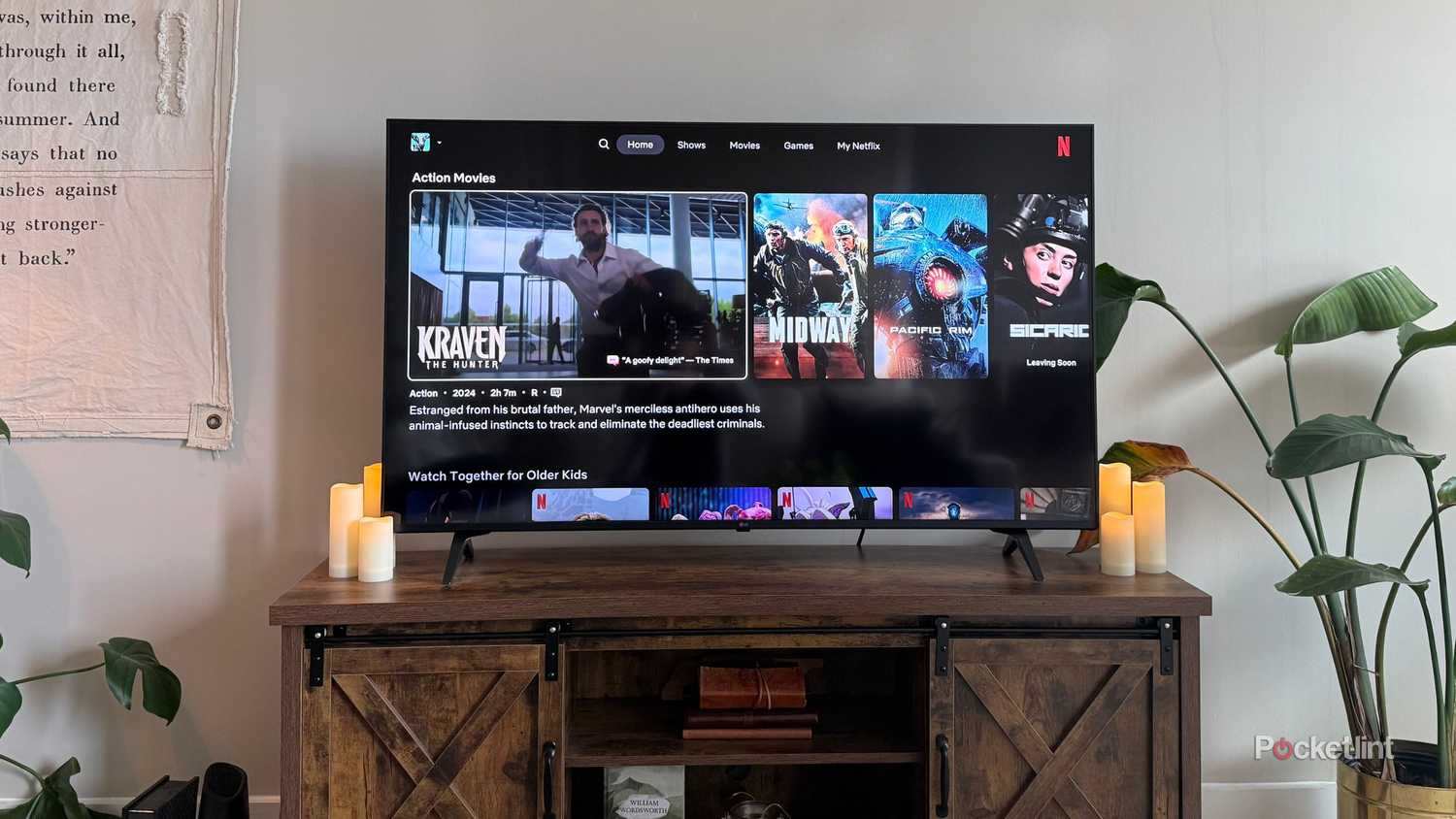 Kraven among other Netflix listings