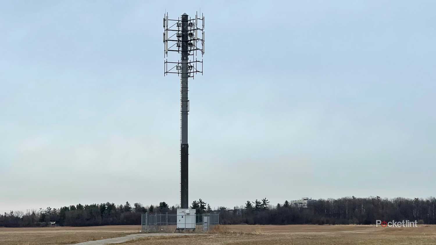A 5G cellular tower.