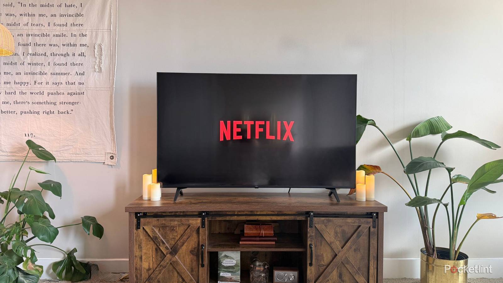 Netflix on a smart TV. 