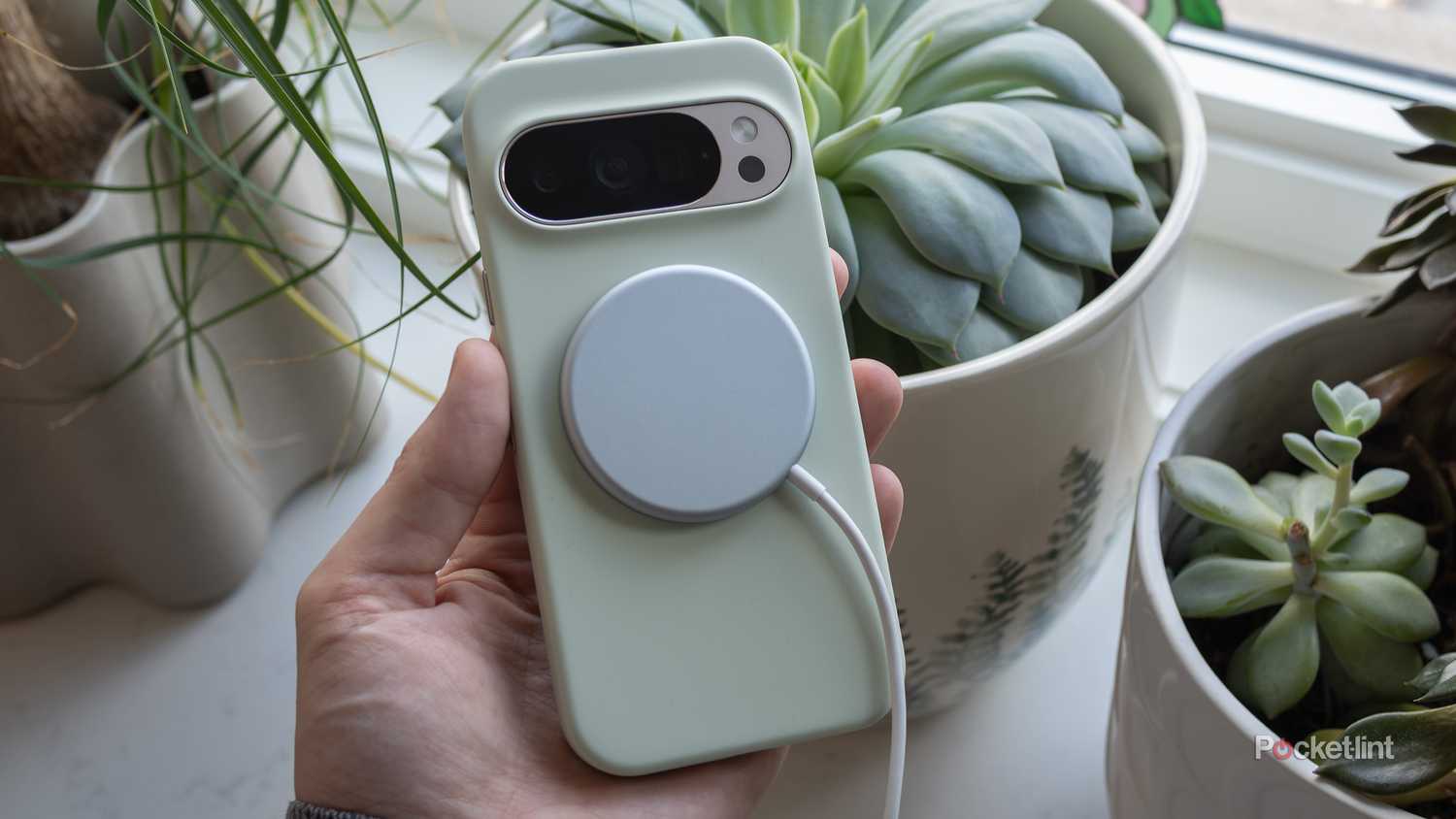 The Pixel 10's PixelSnap charger.