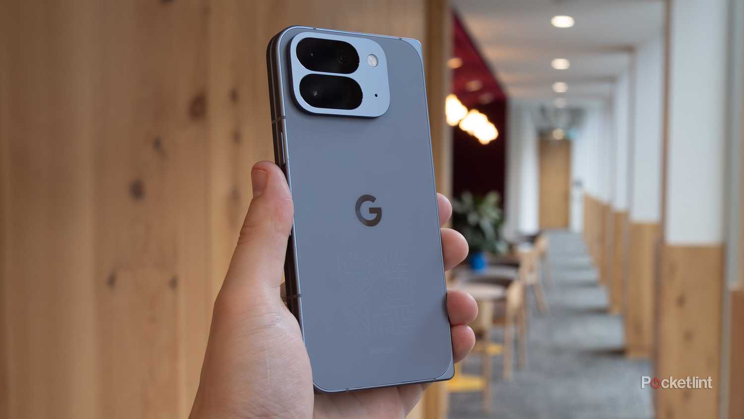 The back of the Pixel 10 Pro Fold.