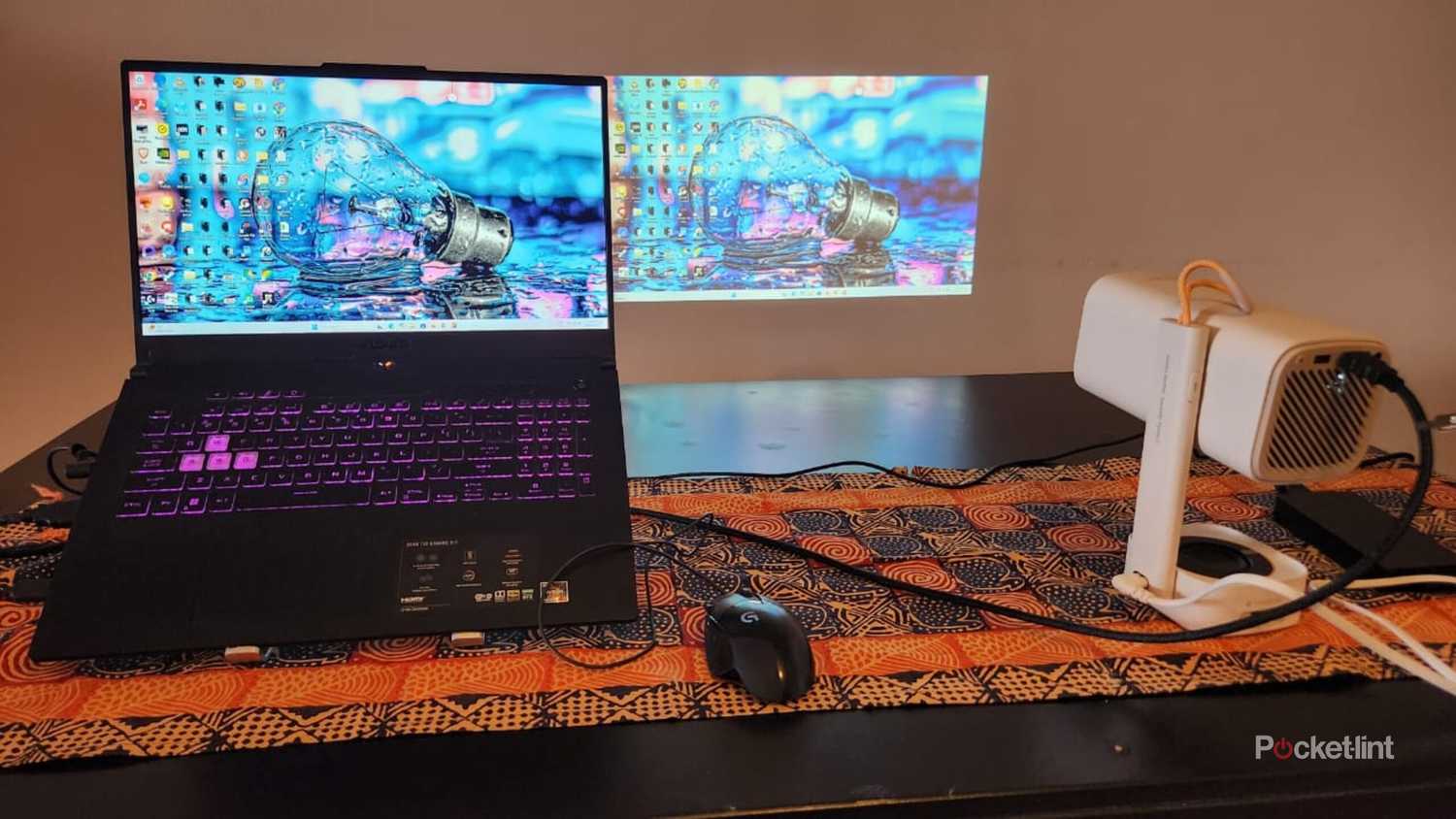 Monitor Projection I replaced my monitor with a projector and it leveled up my workday