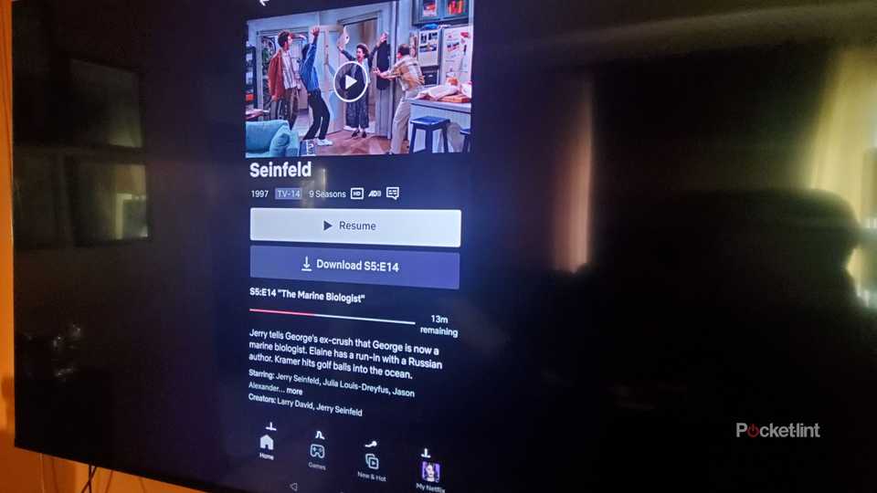 Netflix on phone on tv