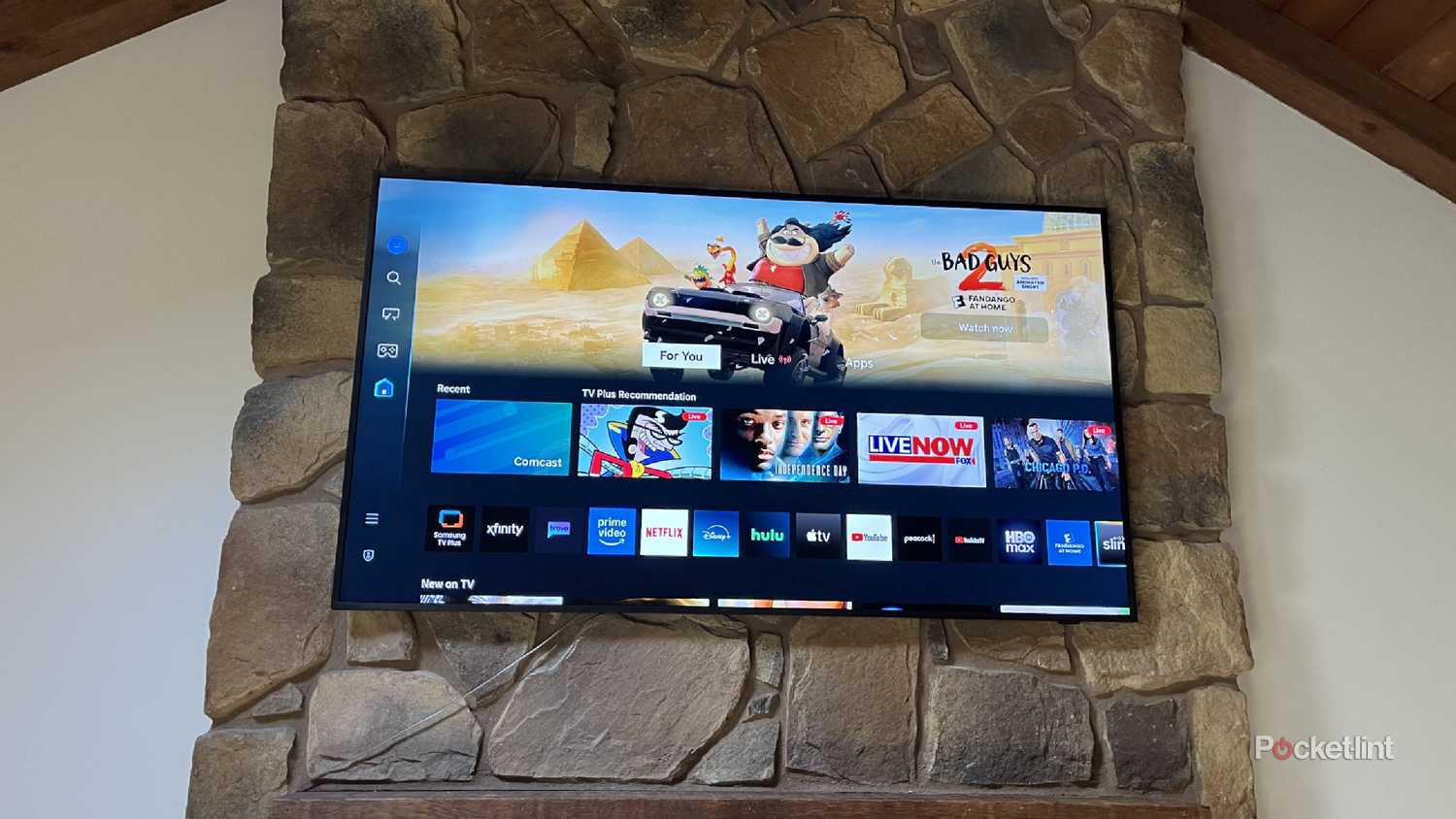A Samsung The Frame TV on a wall