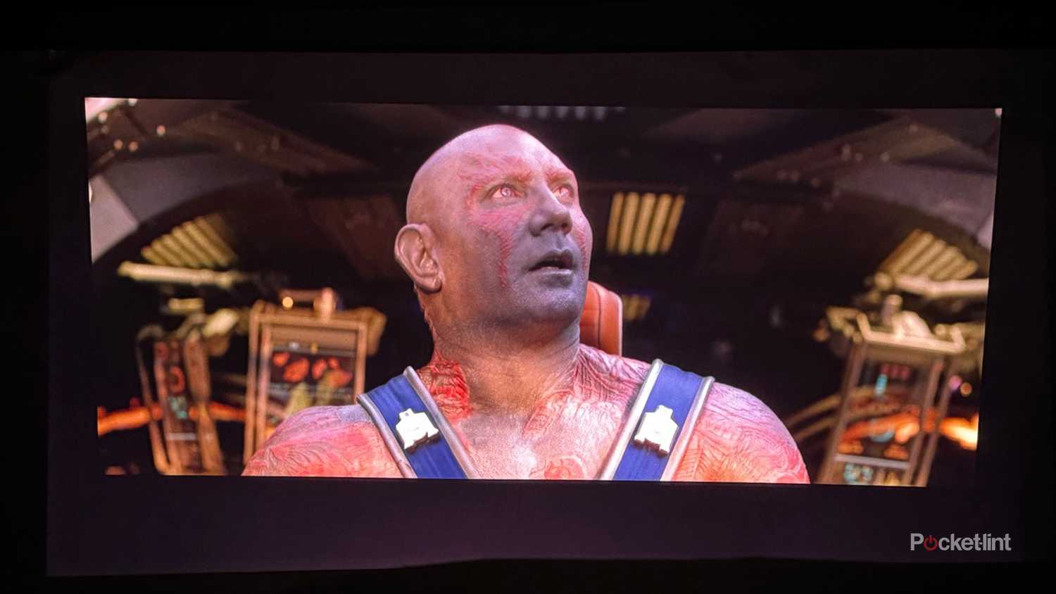 Guardians of the Galaxy on Valerion projector screen