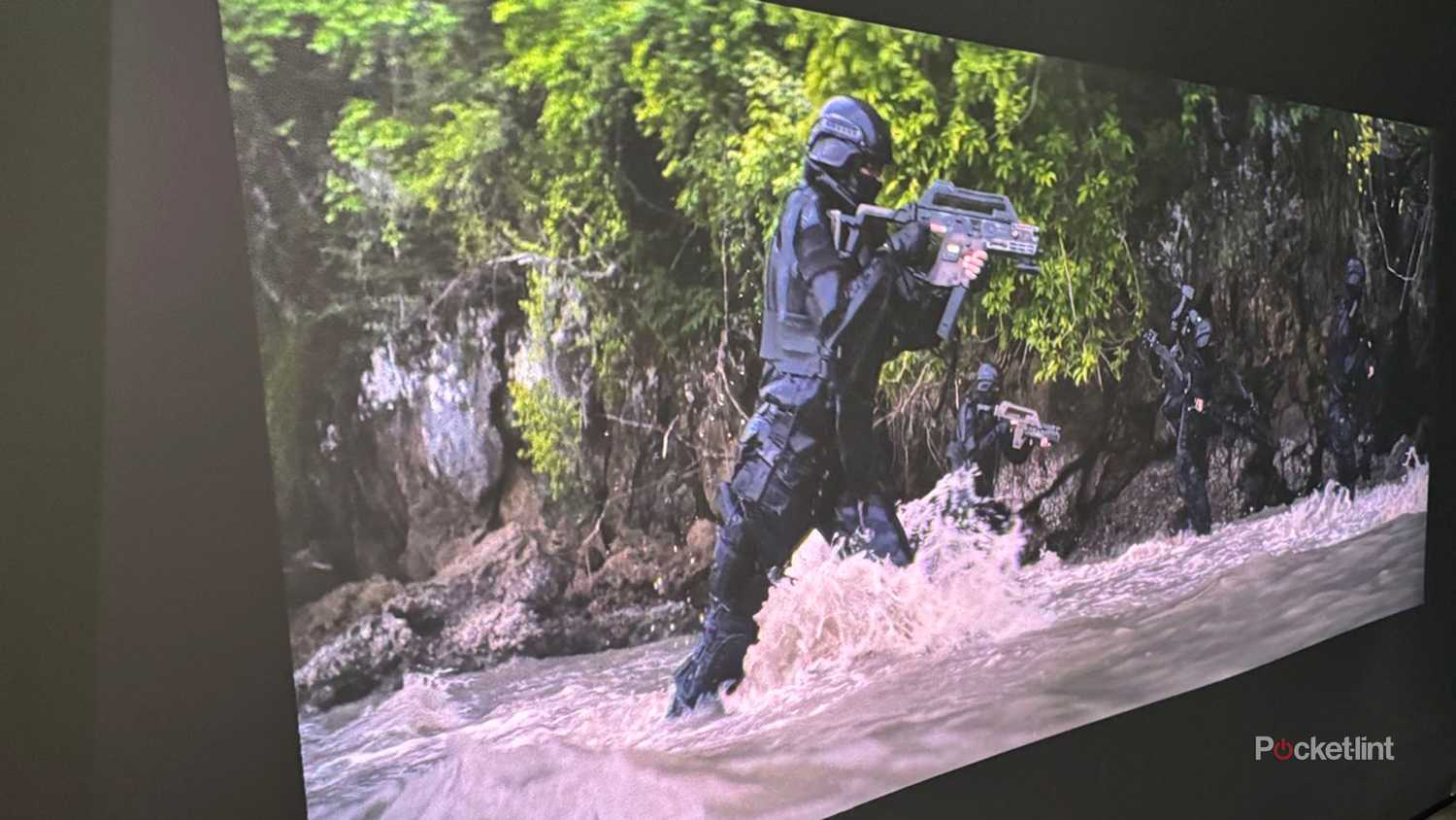 Wide-angle view of Valerion projector screen.