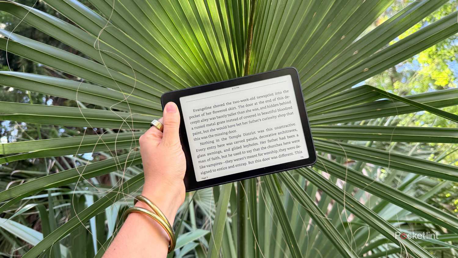 Kindle in Landscape mode. 