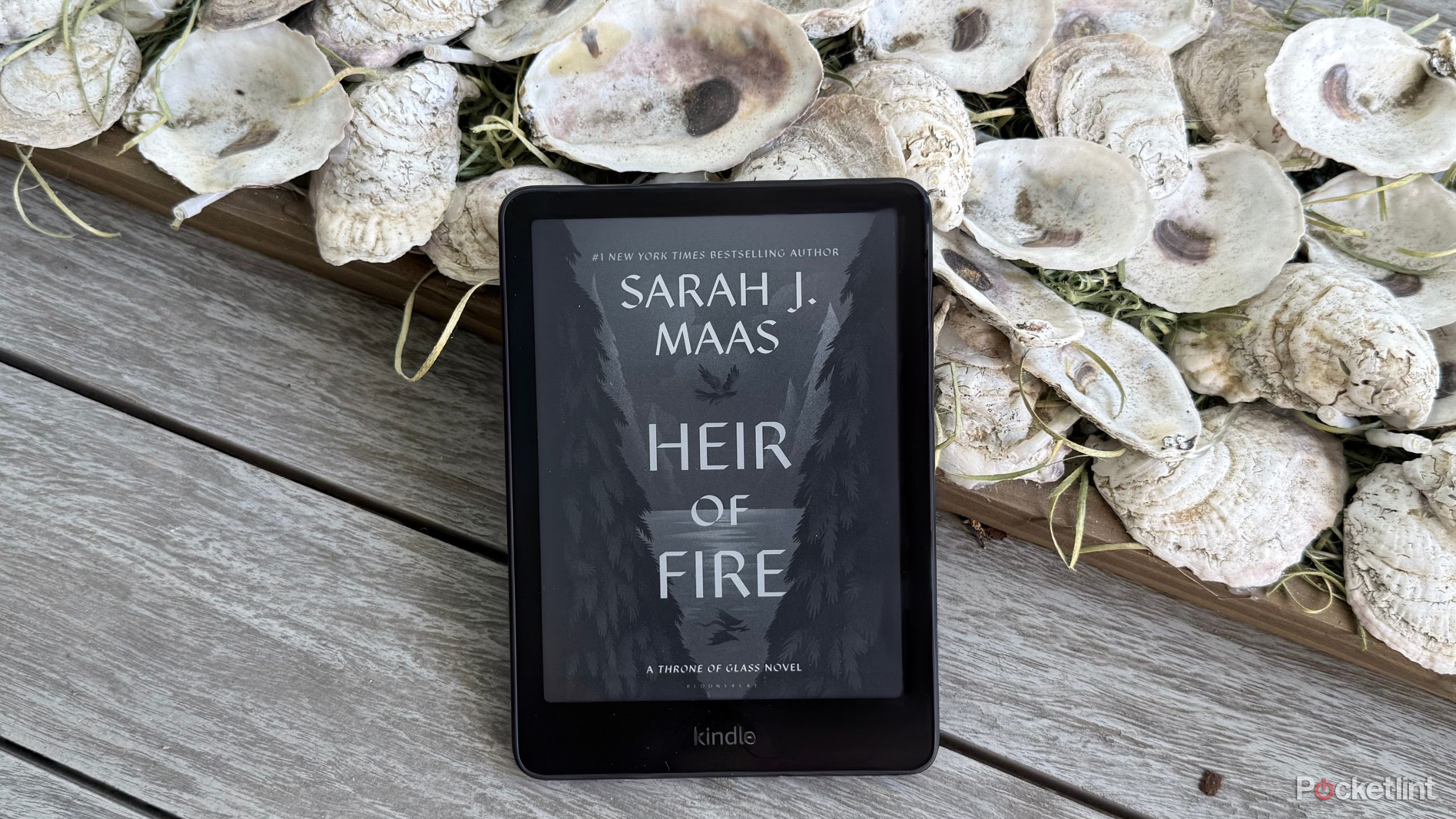 Heir of Fire by Sarah J Maas on a Kindle Paperwhite. 