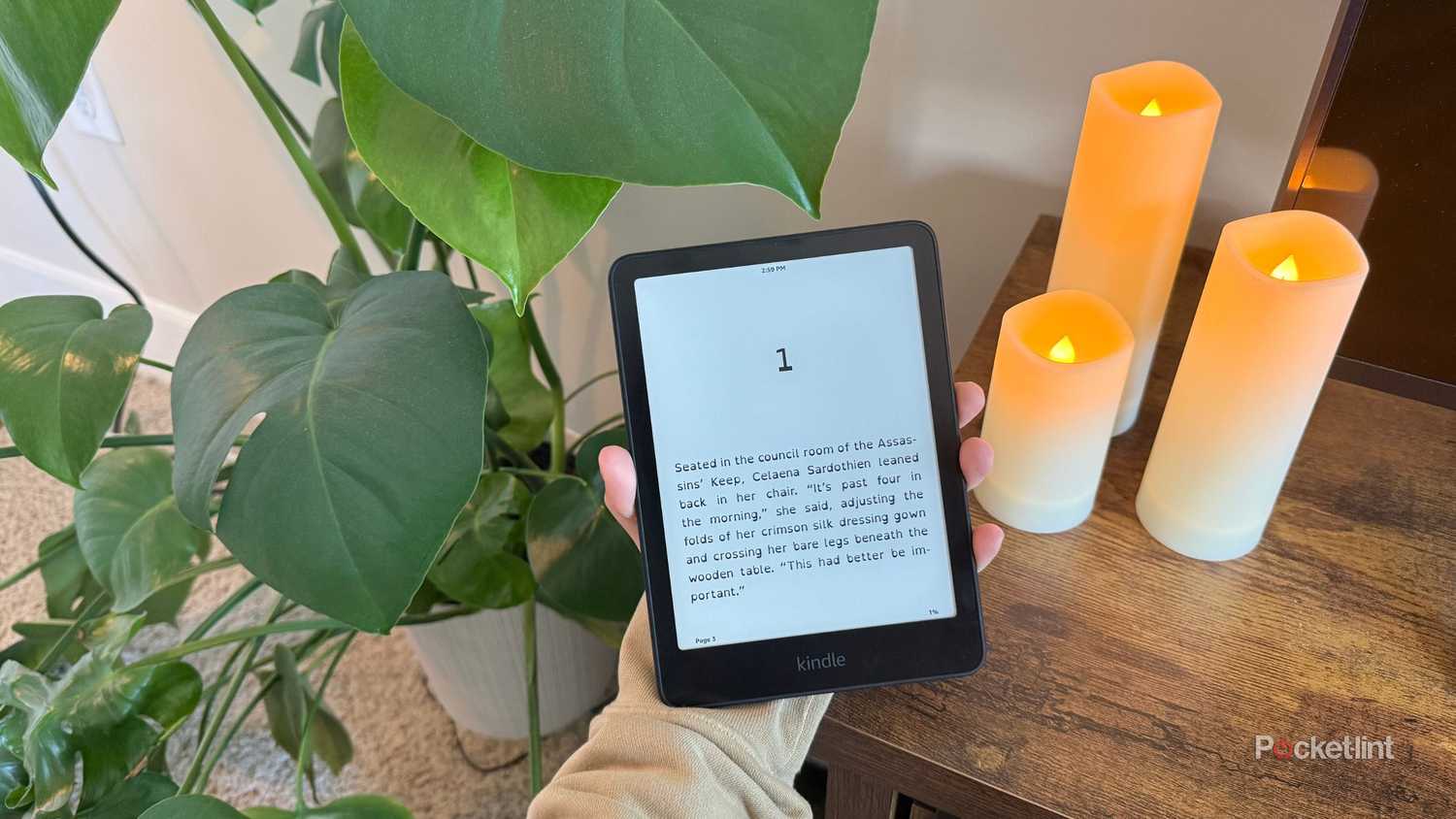 Assassin's Blade Chapter 1 on a Kindle. 