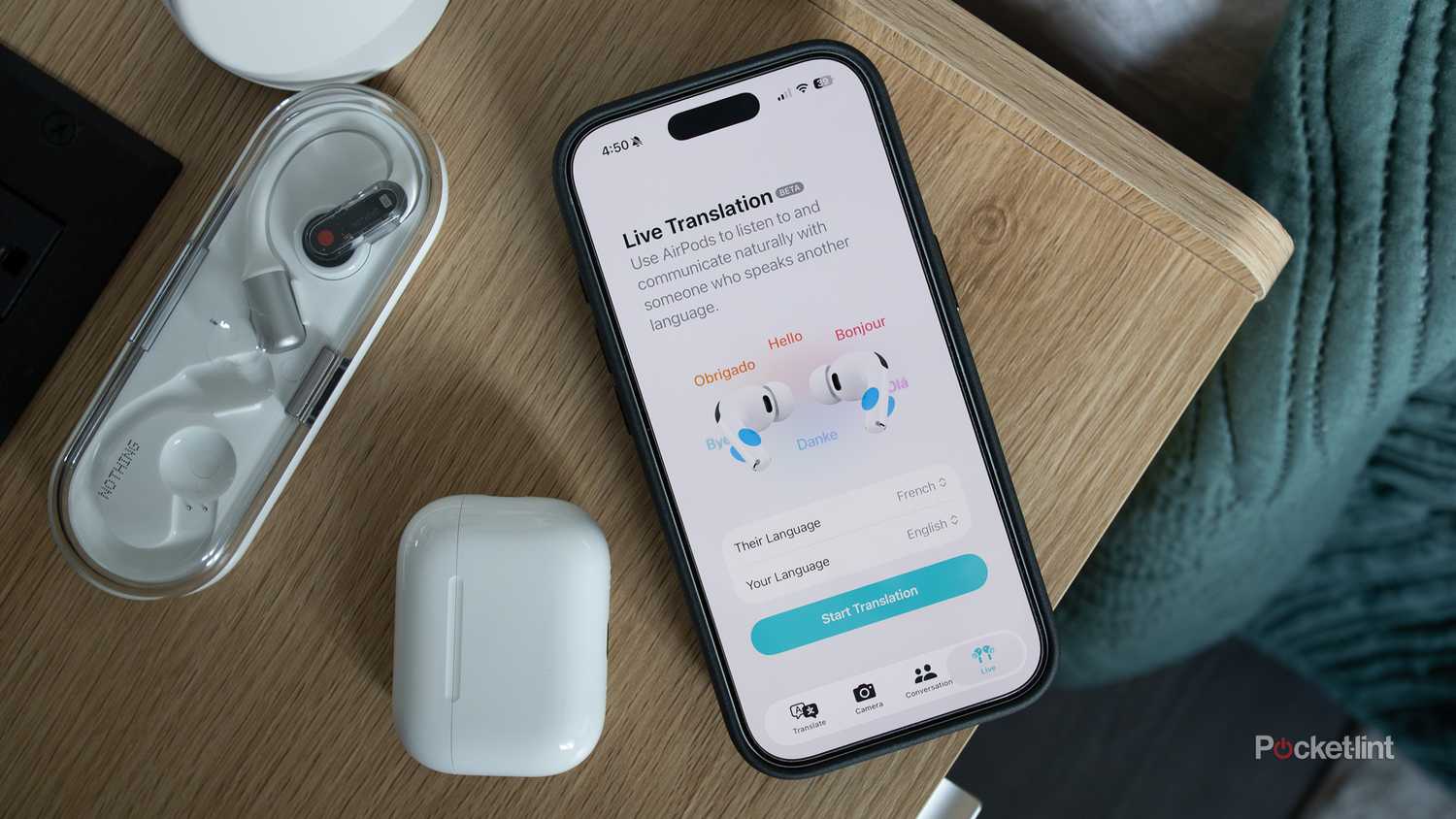 The AirPods Pro 3's Live Translation feature 