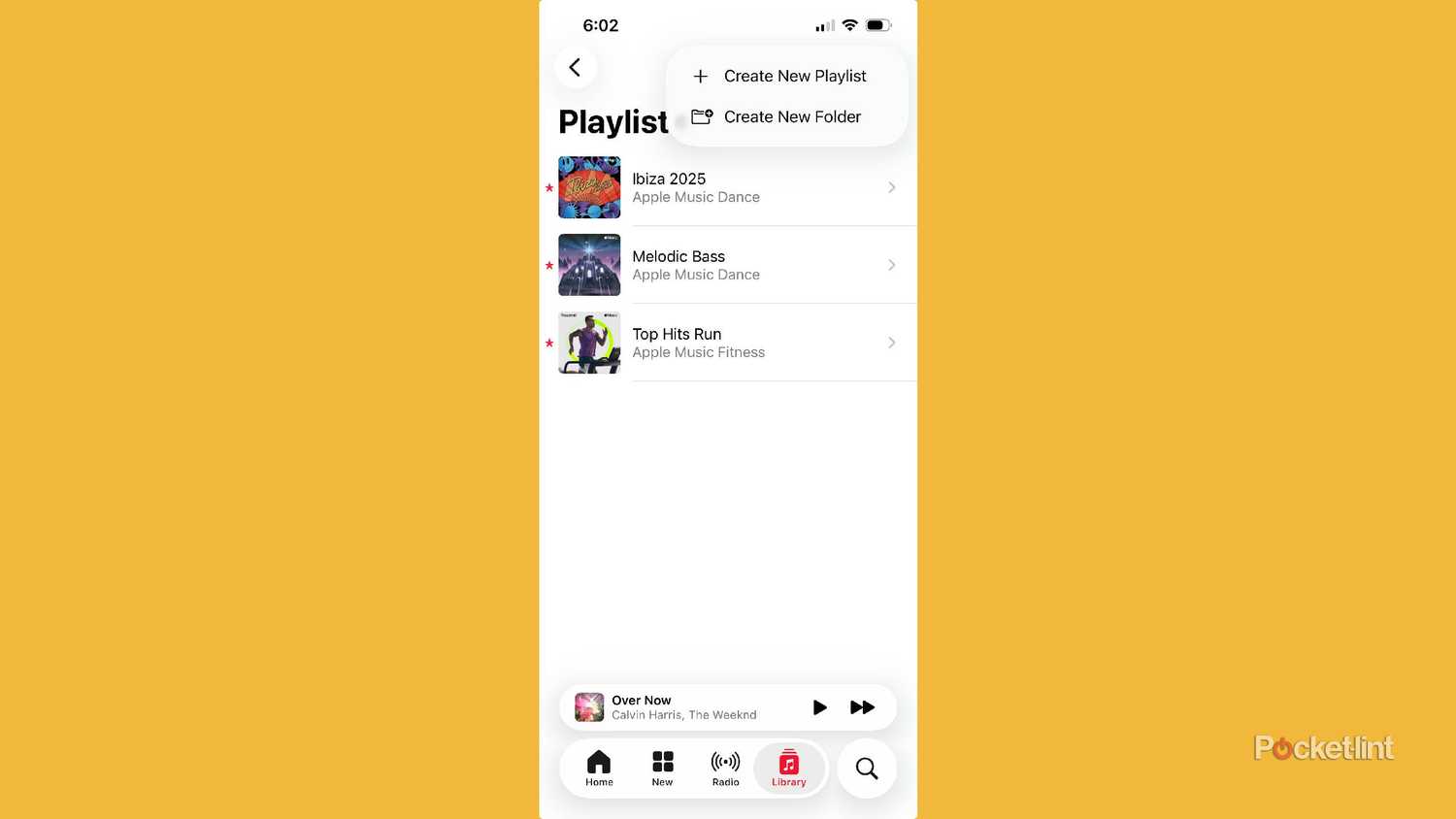 apple music ios 26 organize playlists by folder