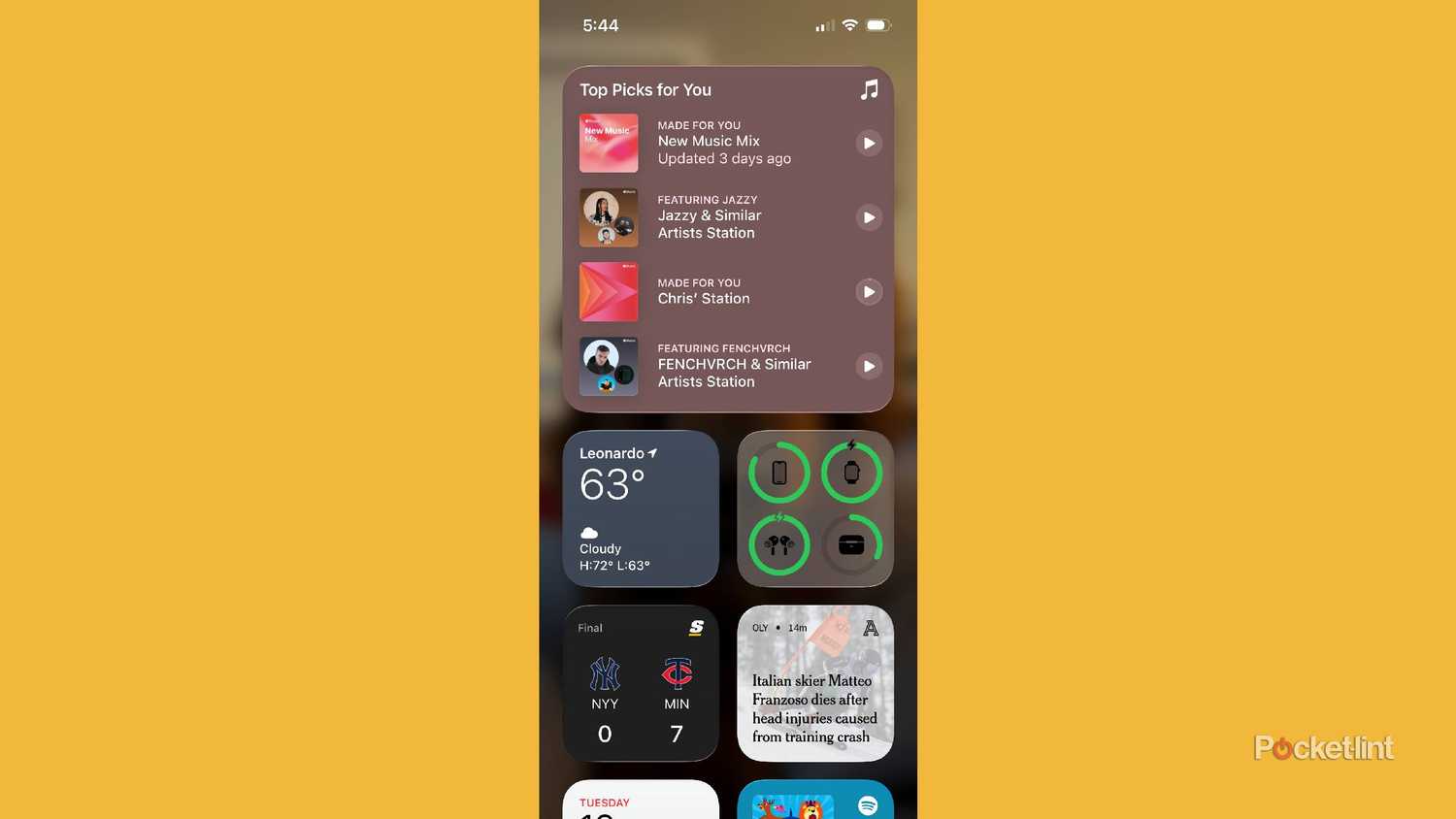 apple music ios 26 home screen widget