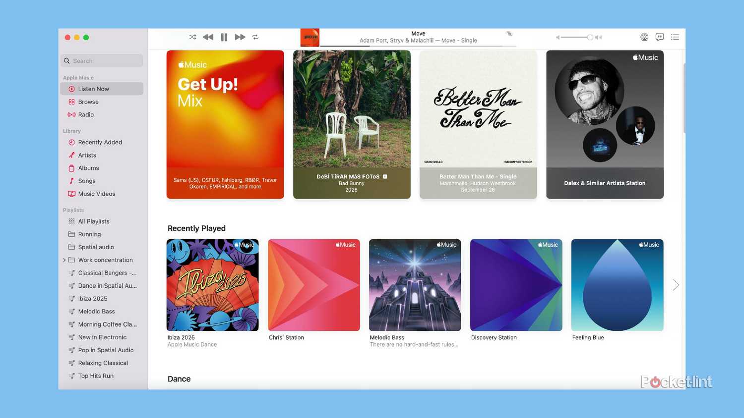 apple music recently played