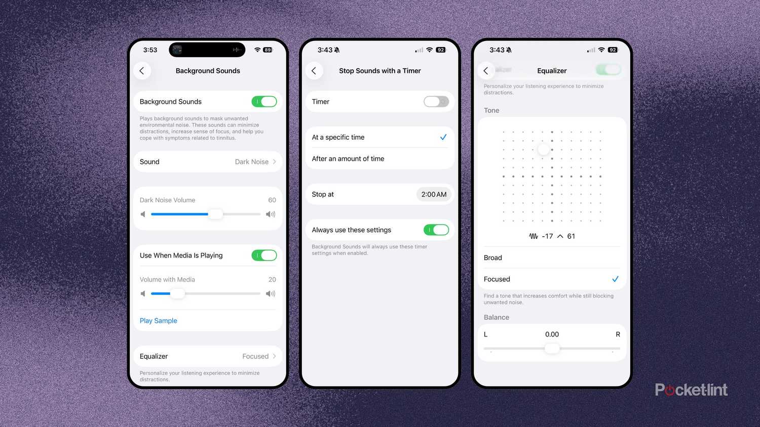 Background Sounds Settings iOS 26. 