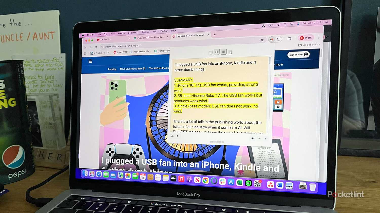 Chrome extensions on a MacBook Pro 
