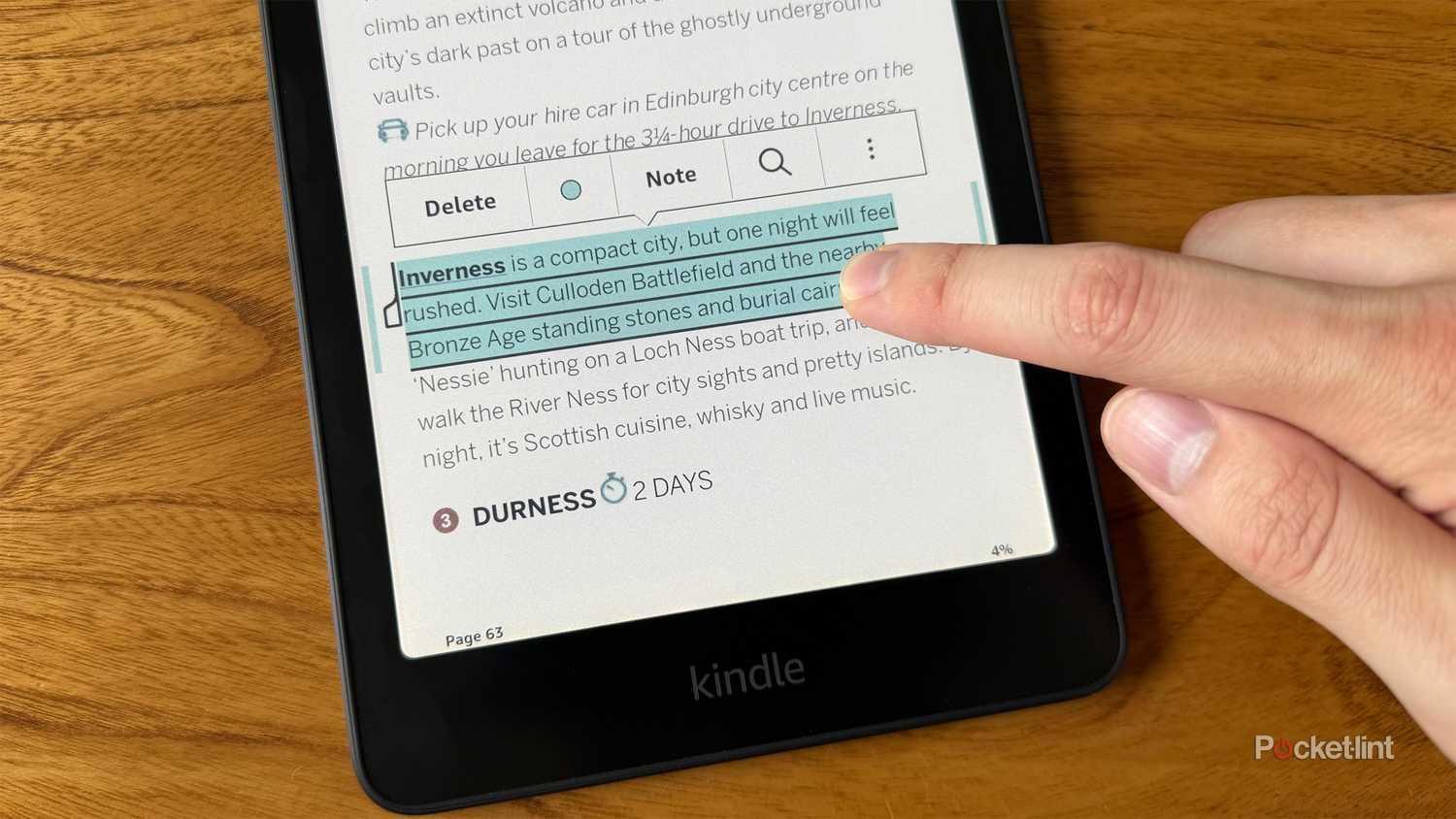 Kindle Colorsoft highlighting text.