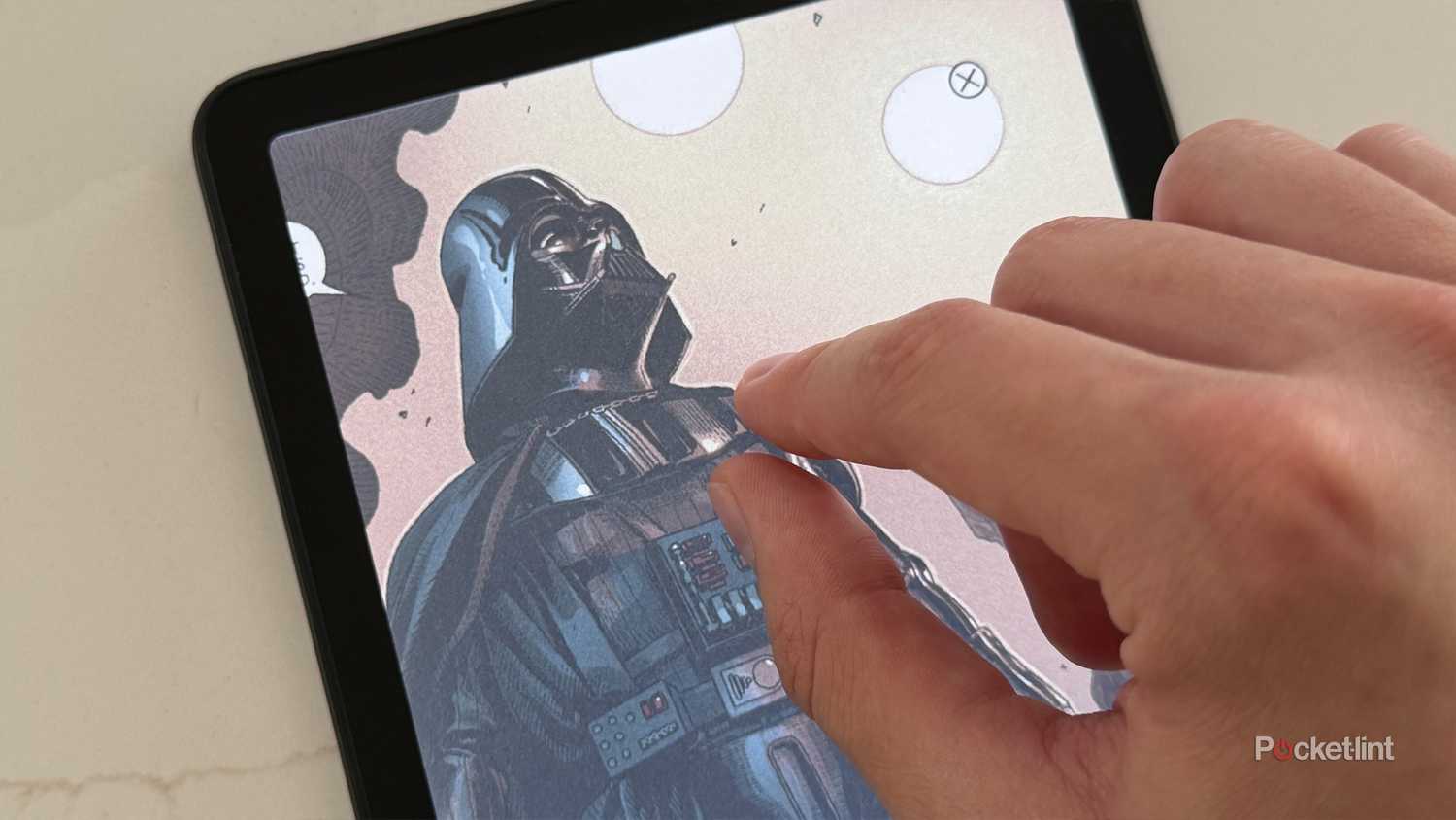 Image of Darth Vader on Kindle Colorsoft.