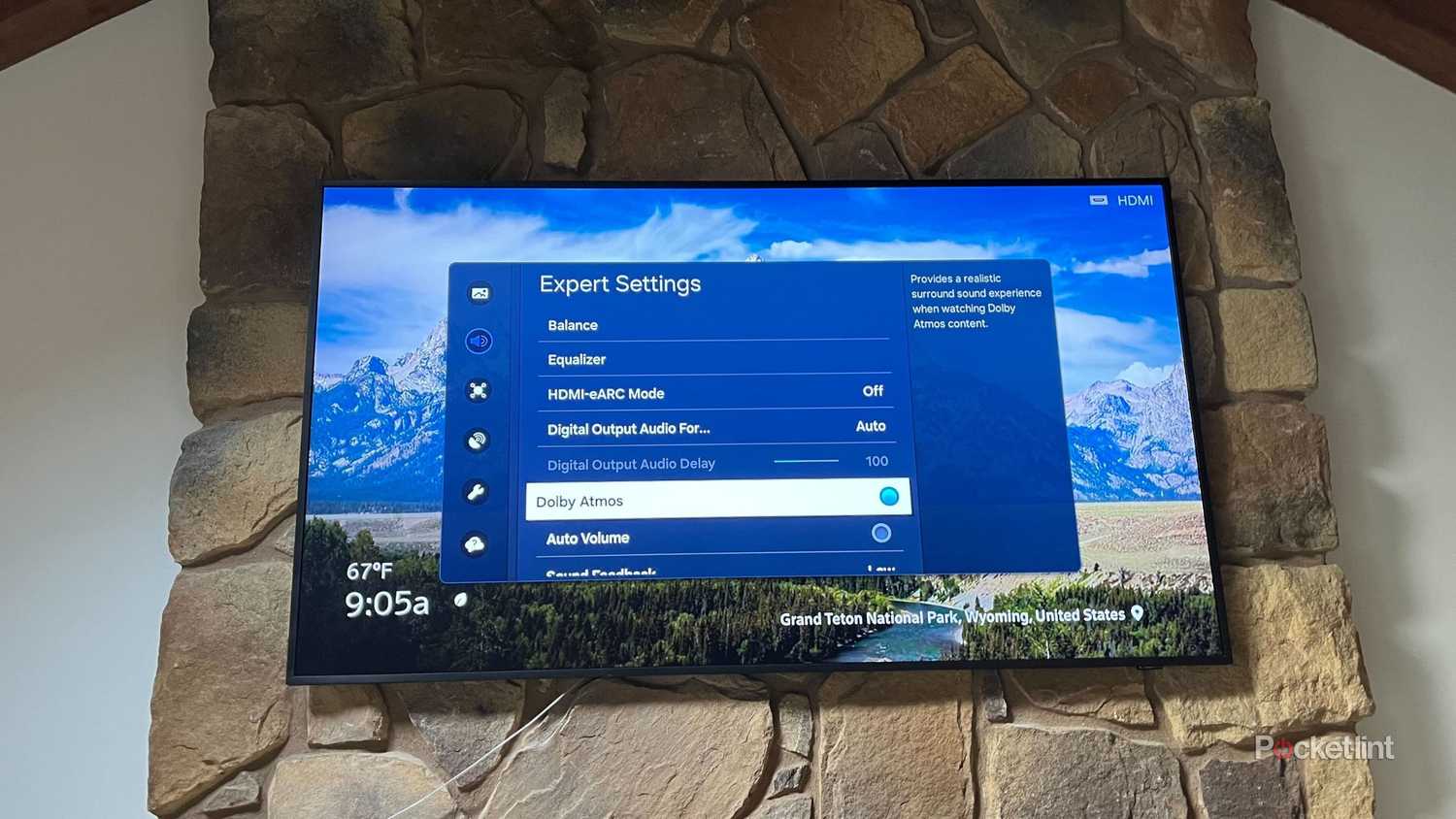 Dolby Atmos settings on a TV.