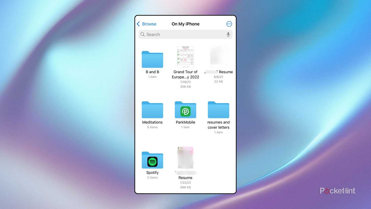 On my iPhone, the Files app. 