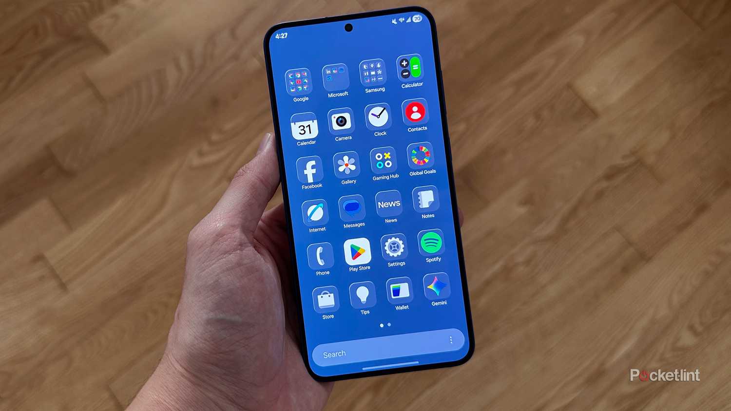 Liquid Glass effect on Samsung Galaxy.