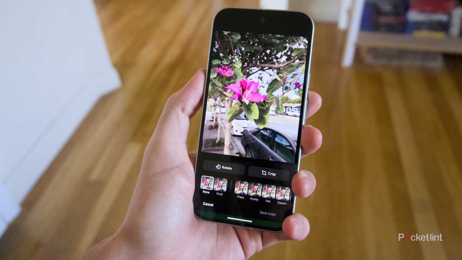 The editing features in Google Gallery on a Pixel 9.