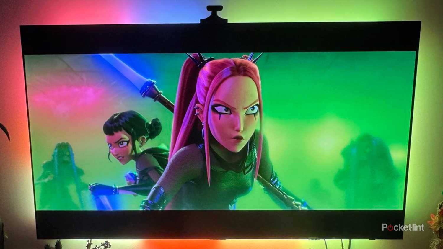 KPop Demon Hunters on OLED TV with Govee Backlight 3 Pro 