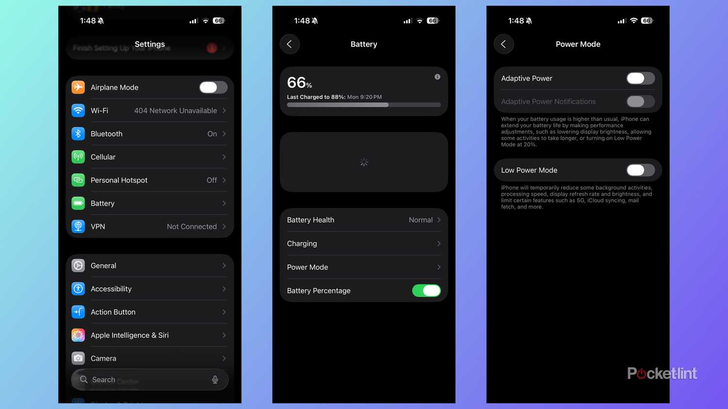 Using Adaptive Power mode in iOS 26