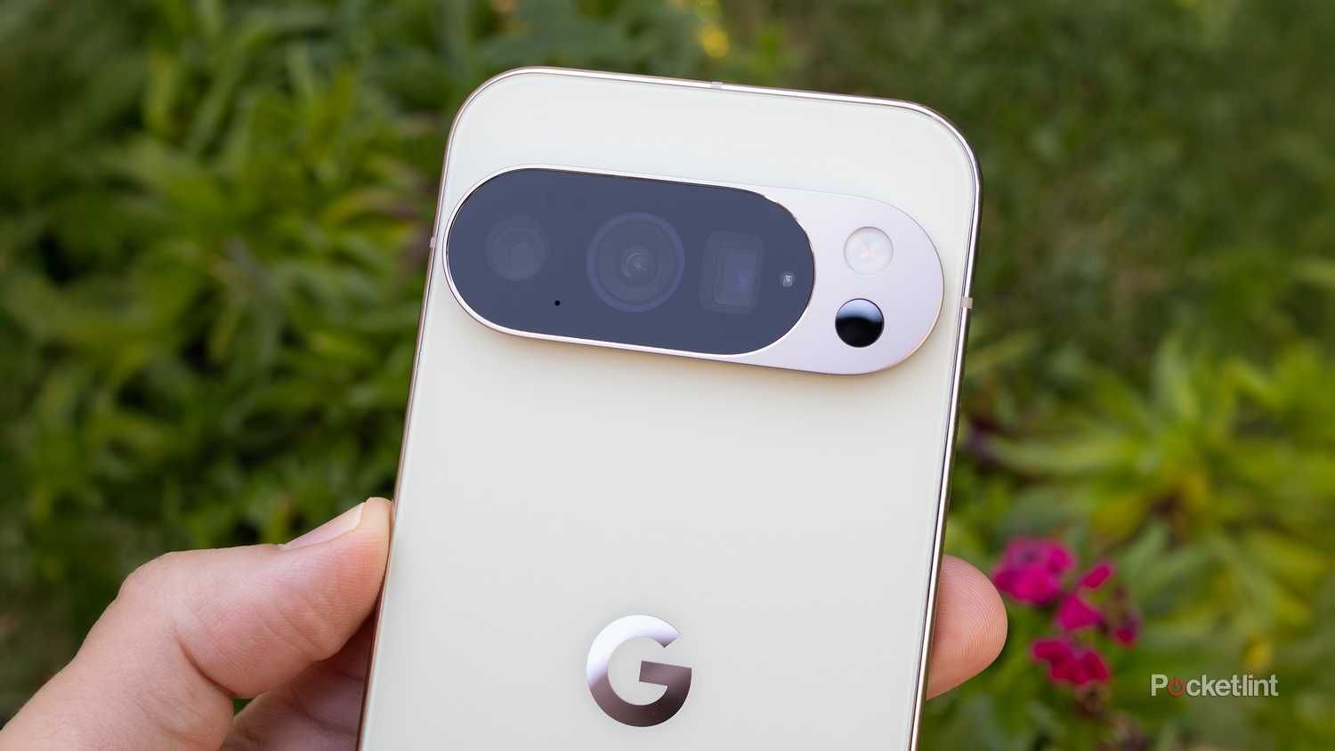 Pixel 10 Pro shown from behind