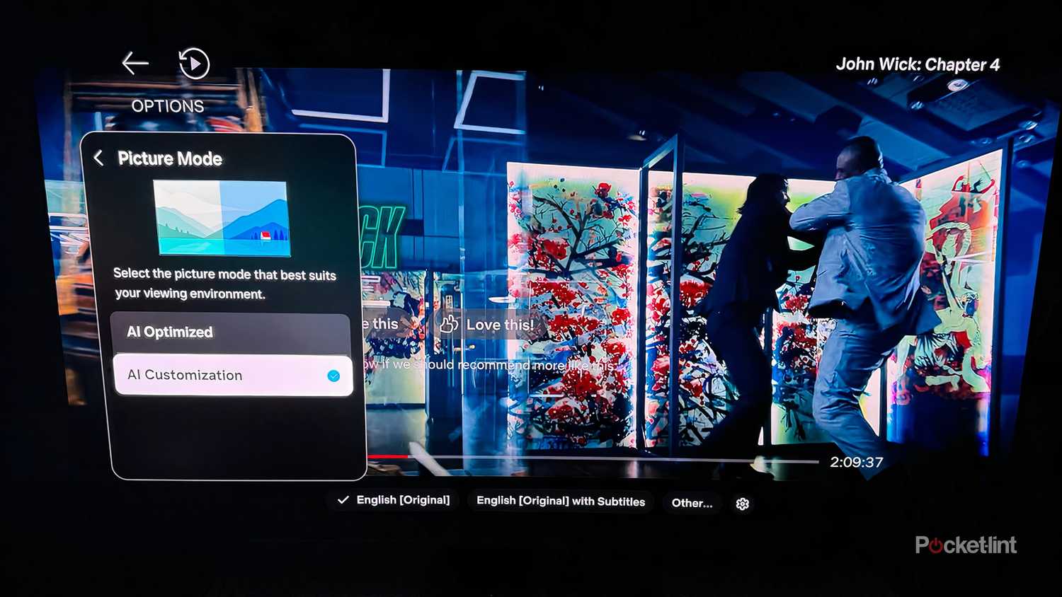 Picture Mode Samsung S90F OLED TV.
