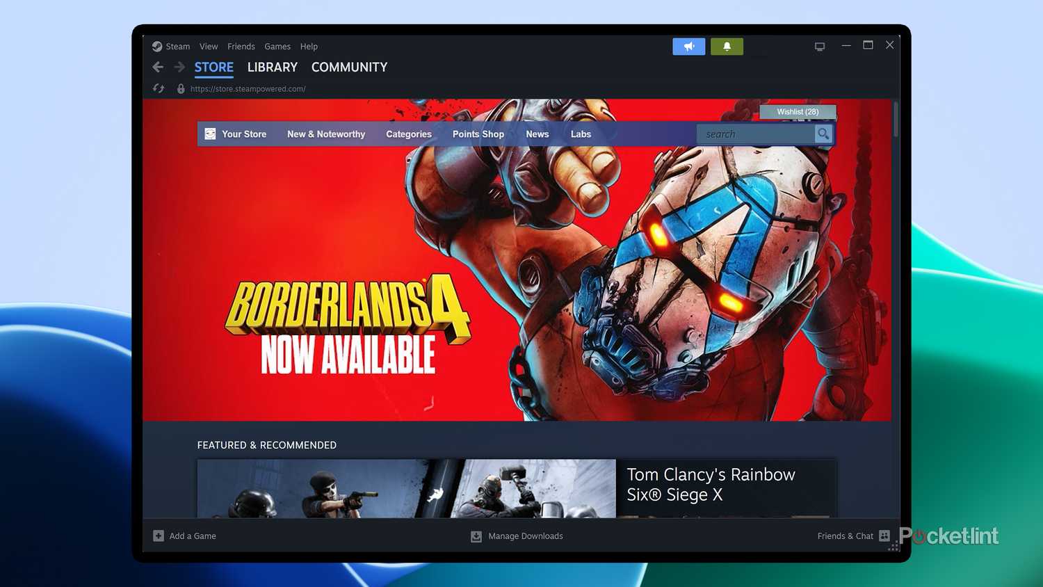 Steam app on Windows 11.