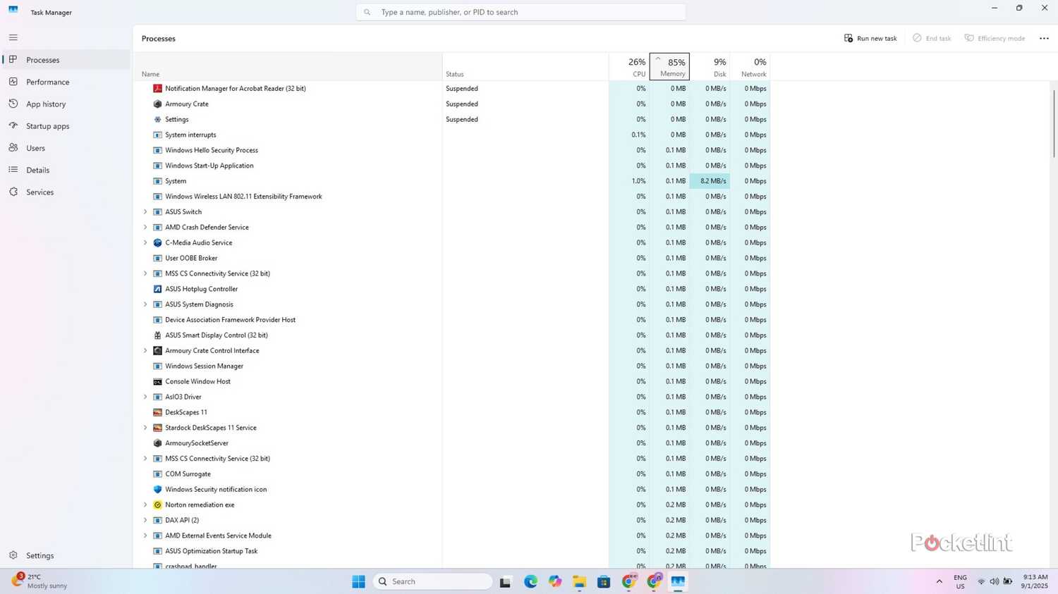 Windows 11 Task Manager.